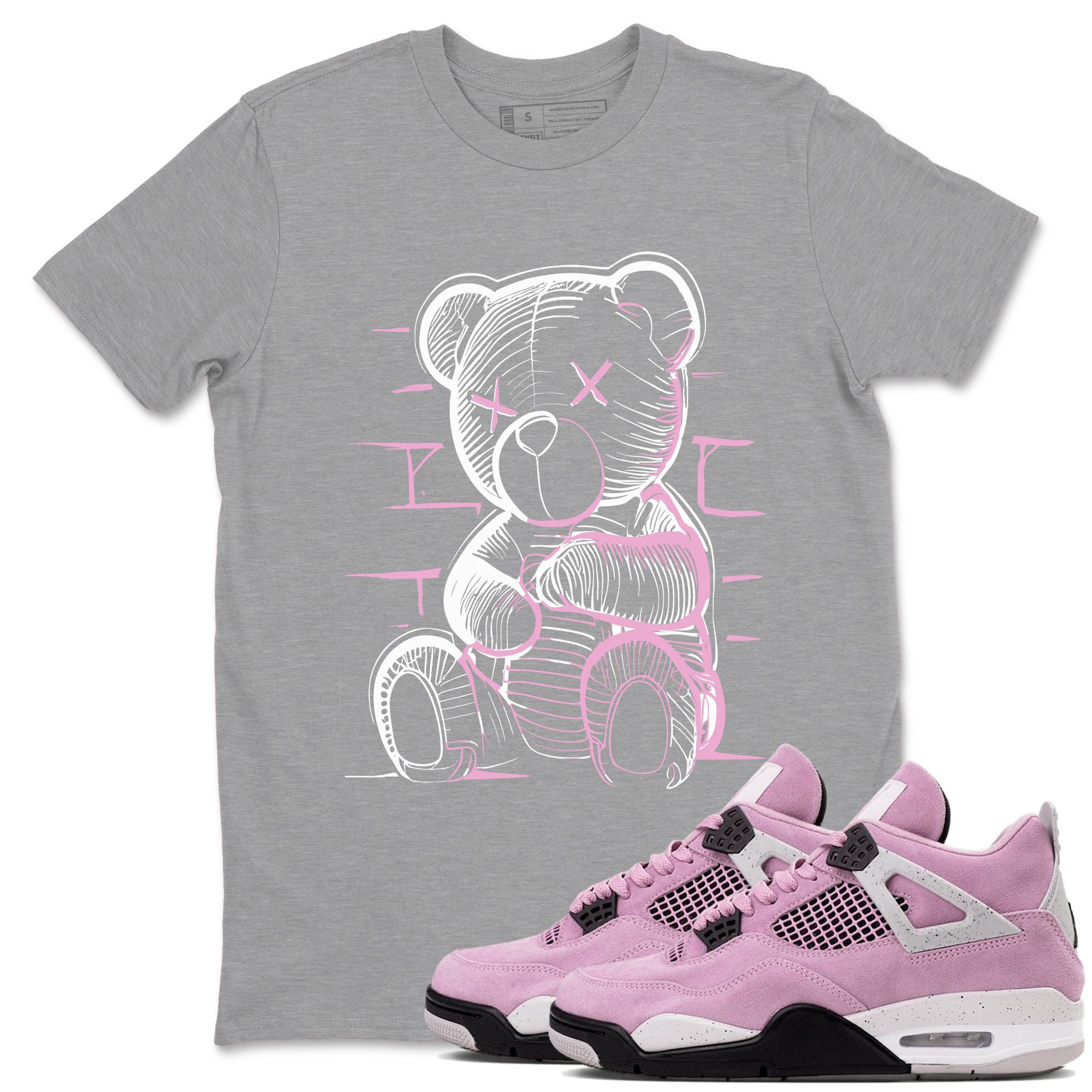 Neon Bear snkmatch Tees - Air Jordan 4 Orchid