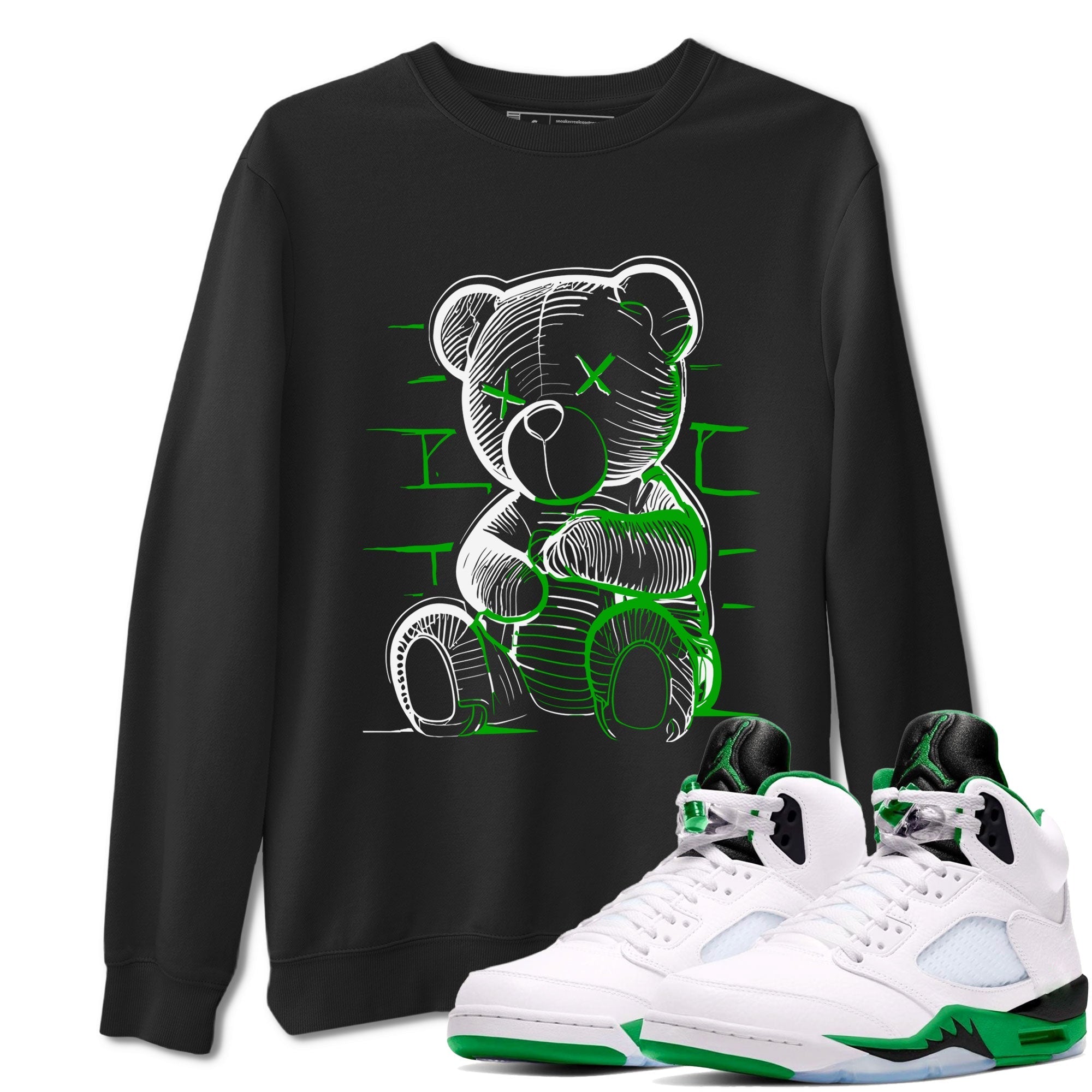 Neon Bear snkmatch Tee - Air Jordan 5 Lucky Green