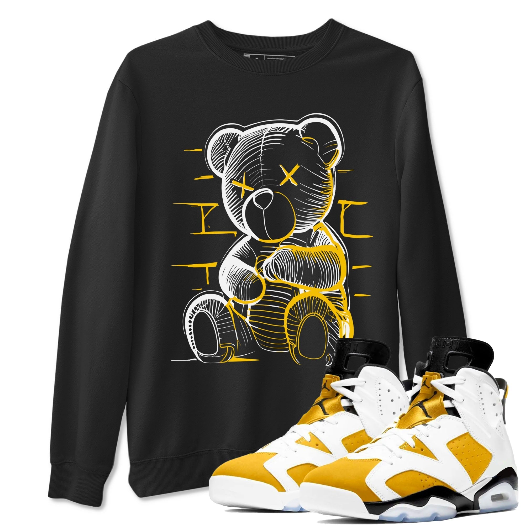 Neon Bear snkmatch Tees - Air Jordan 6 Yellow Ochre