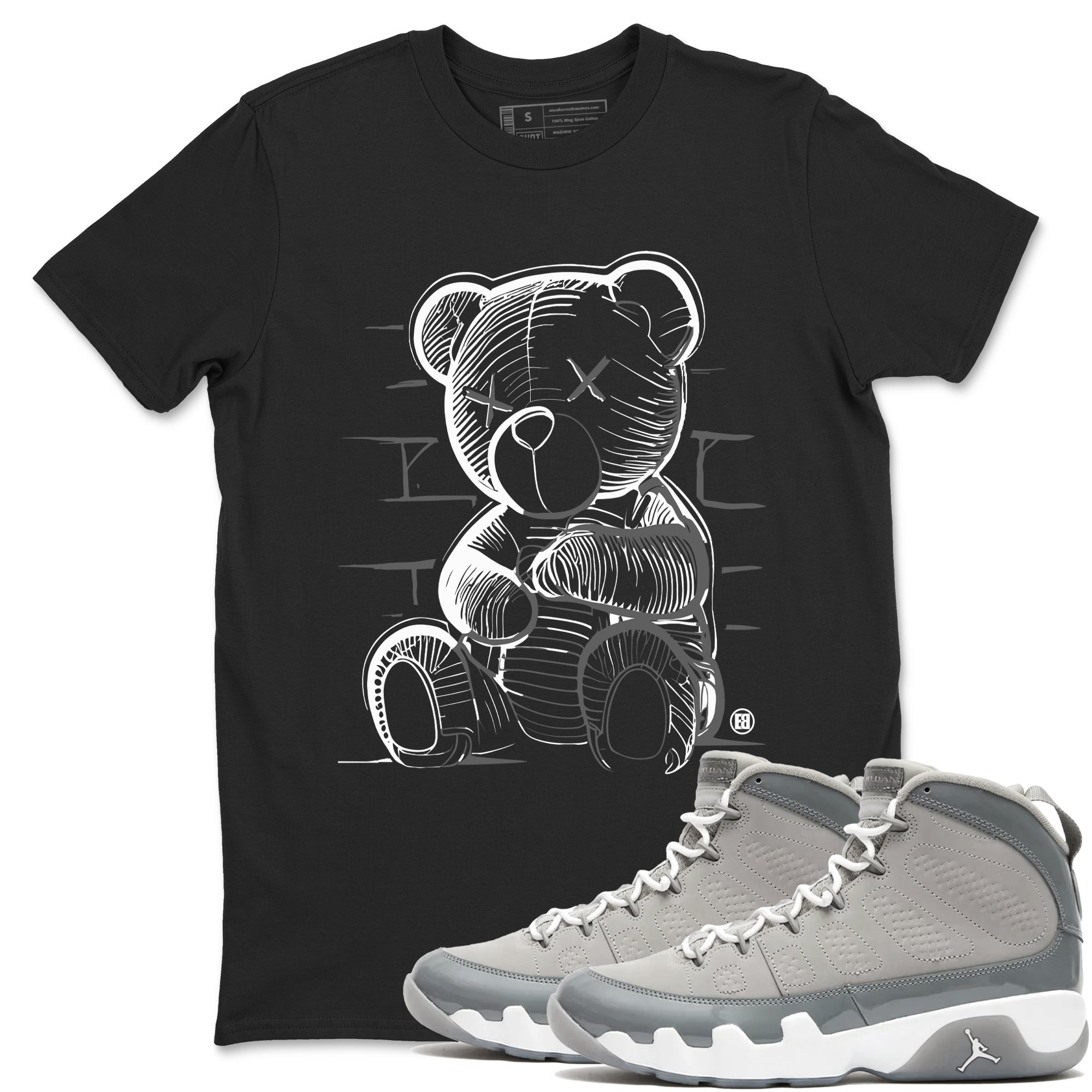 Neon Bear snkmatch Tees - Air Jordan 9 Cool Grey