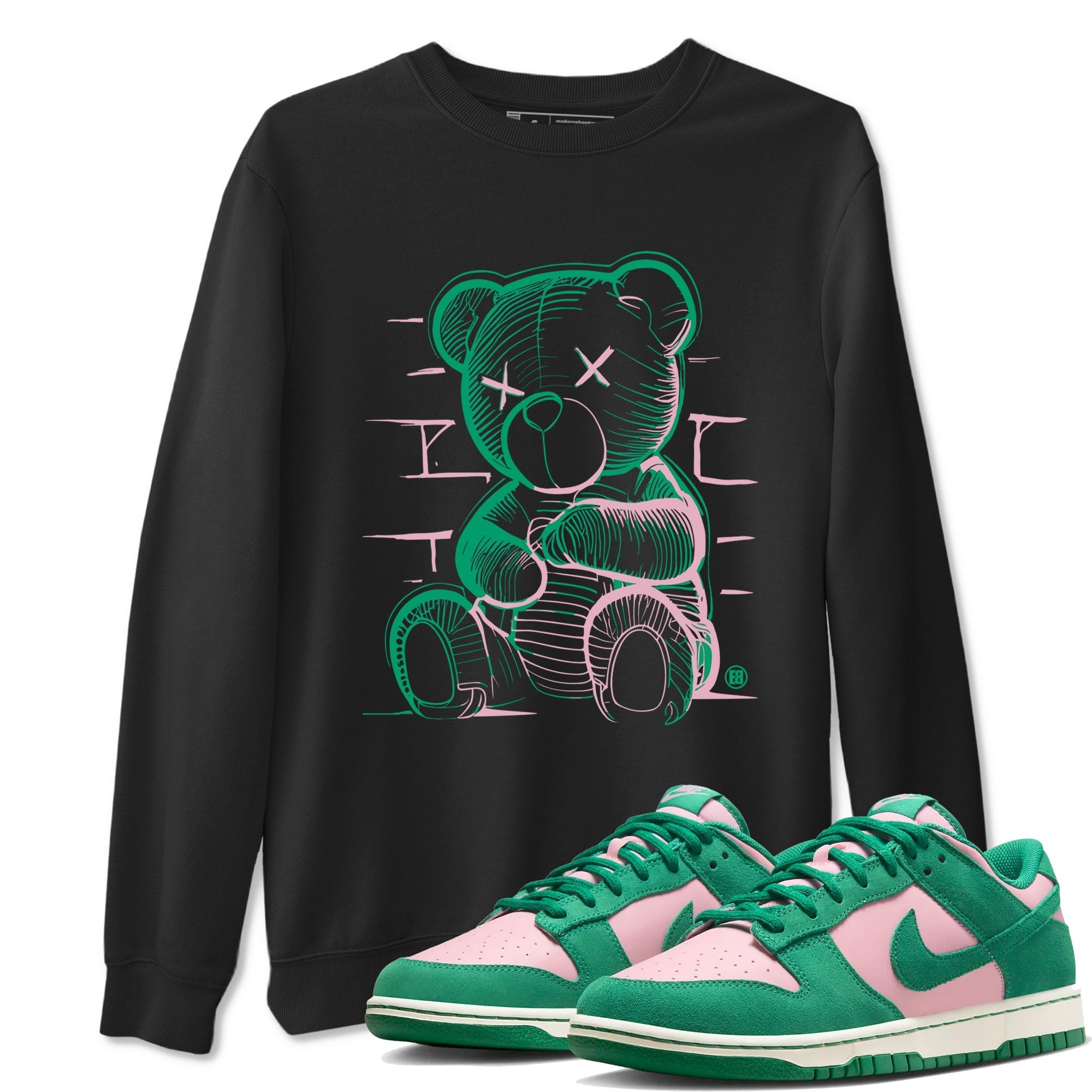 Neon Bear snkmatch Tees - Dunk Medium Soft Pink Malachite