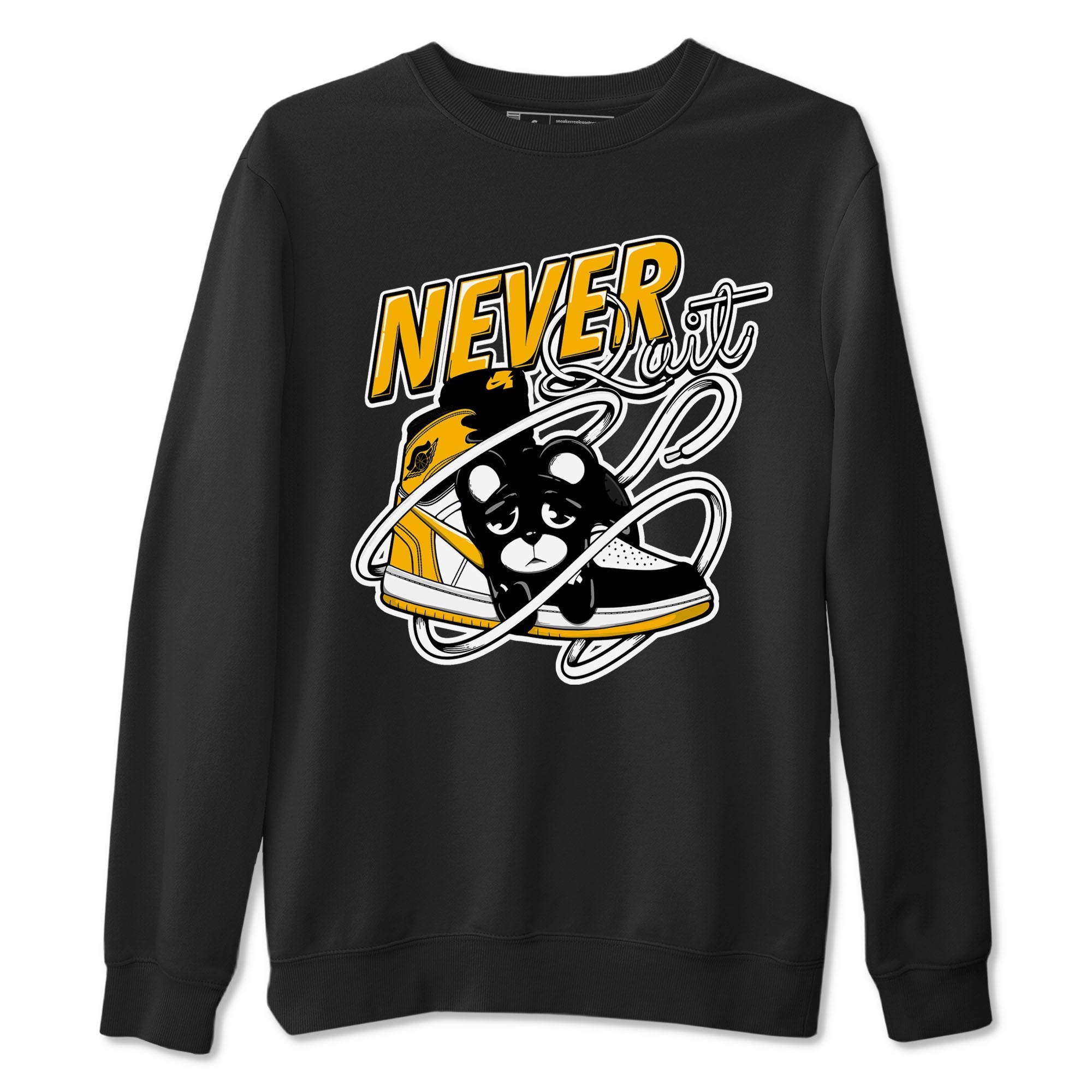 Never Quit snkmatch Tees - Air Jordan 1 Yellow Ochre