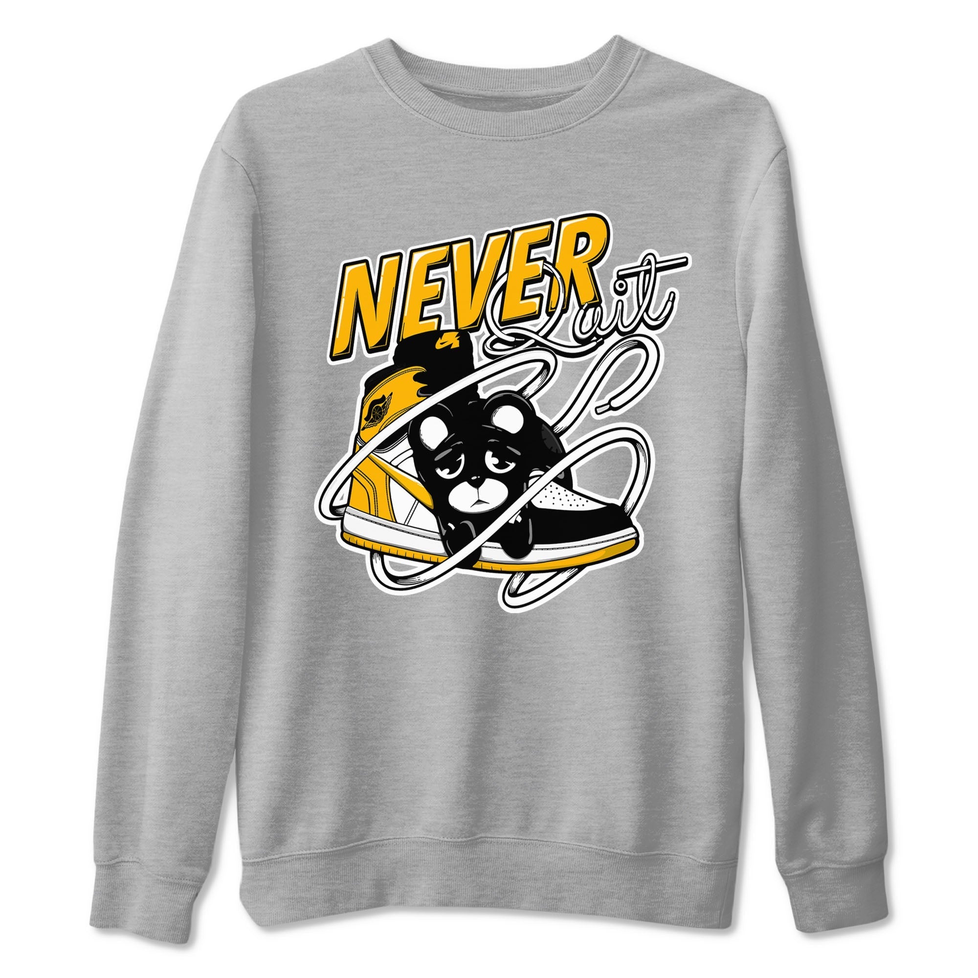 Never Quit snkmatch Tees - Air Jordan 1 Yellow Ochre