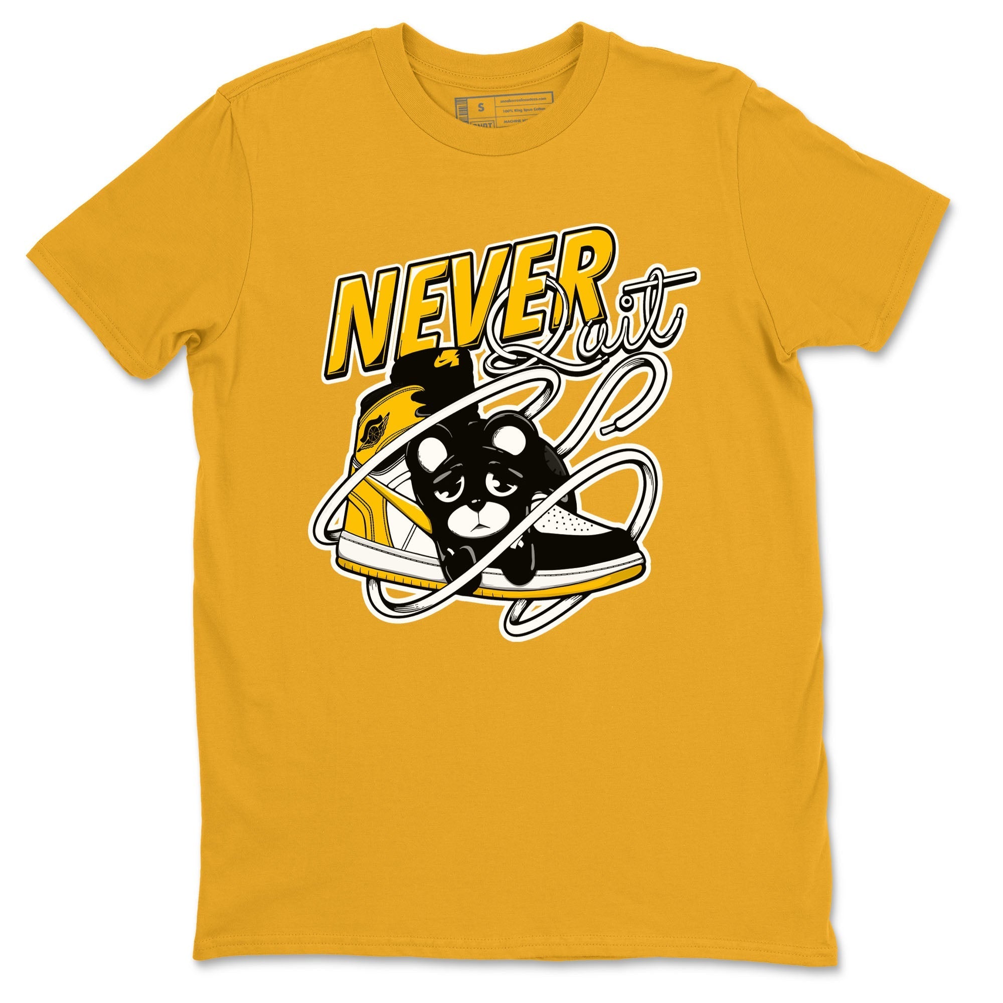 Never Quit snkmatch Tees - Air Jordan 1 Yellow Ochre