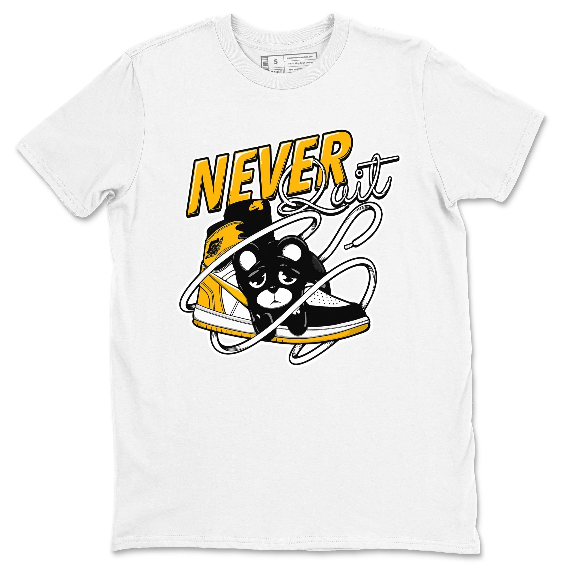 Never Quit snkmatch Tees - Air Jordan 1 Yellow Ochre