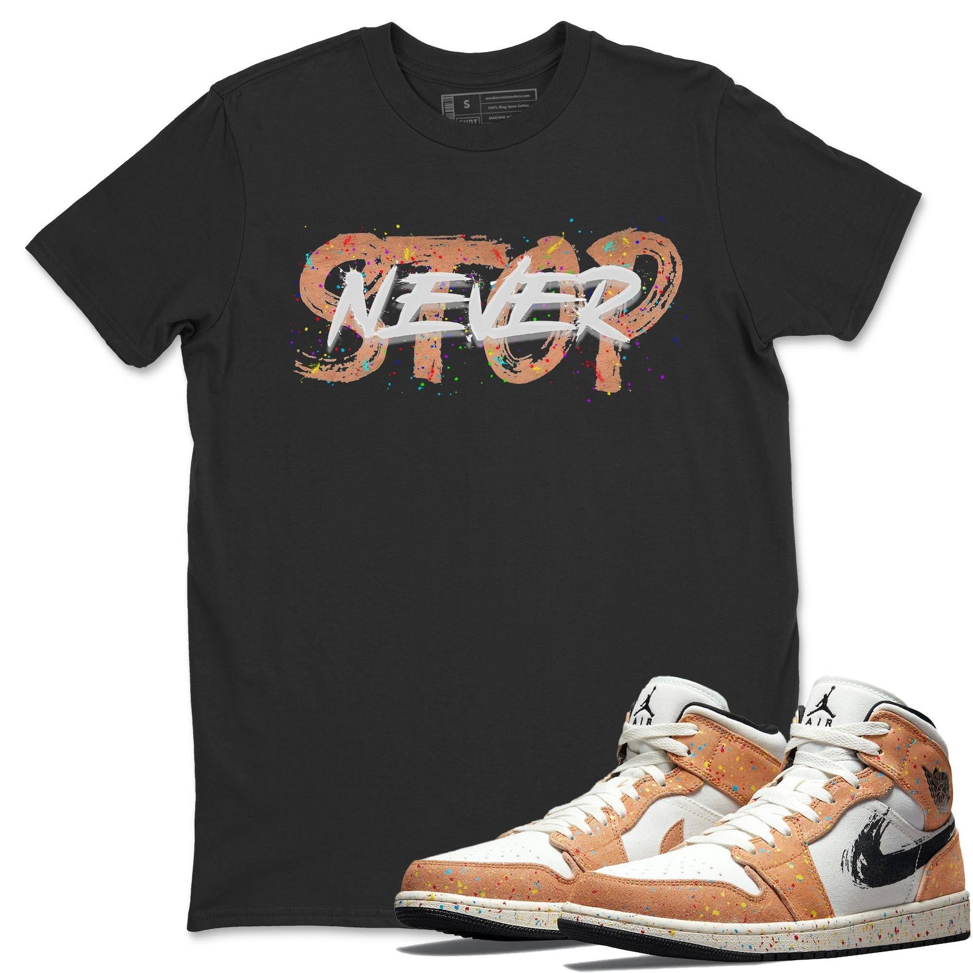 Never Stop Unisex Tops - Air Jordan 1 Brushstroke
