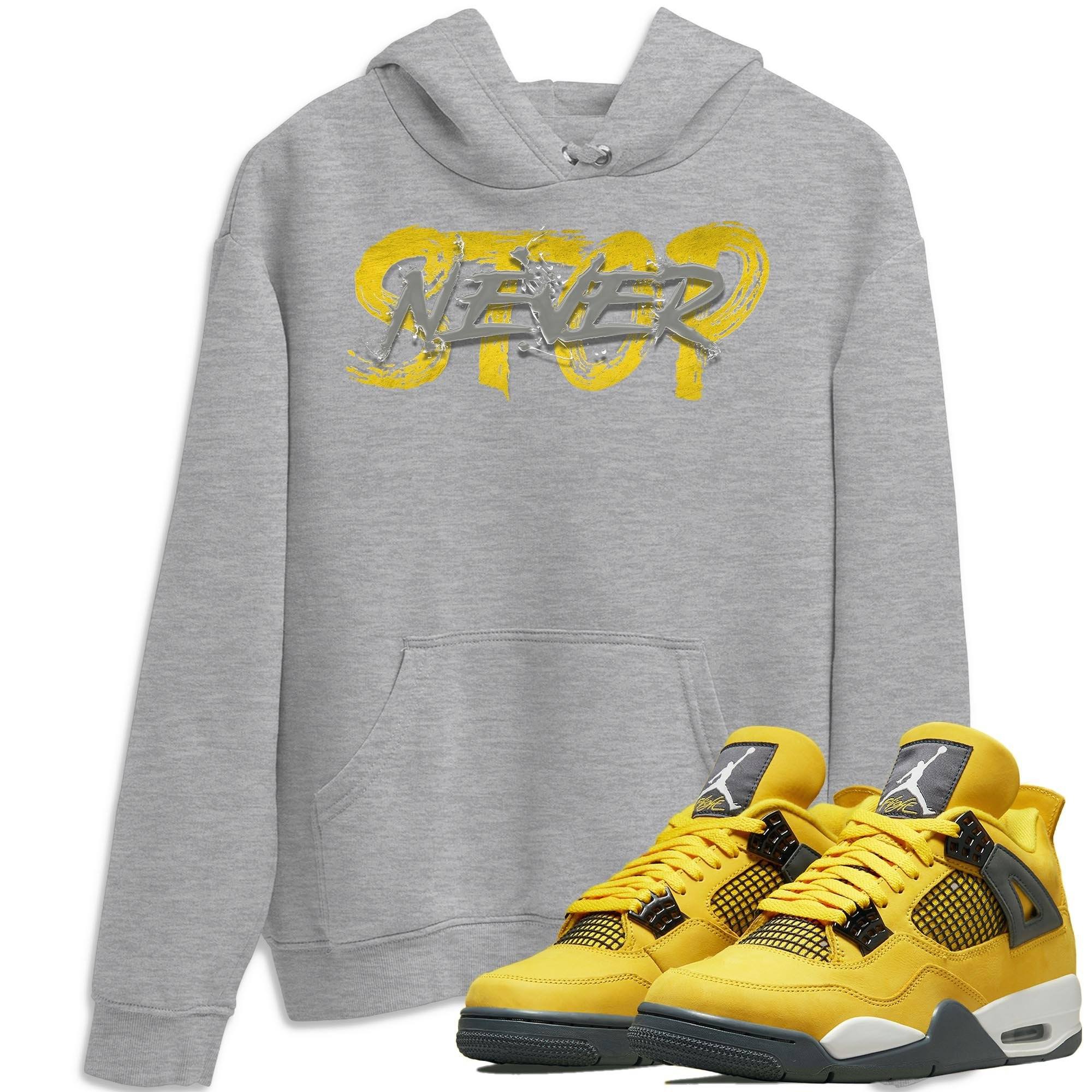 Never Stop Unisex Tops - Air Jordan 4 Lightning
