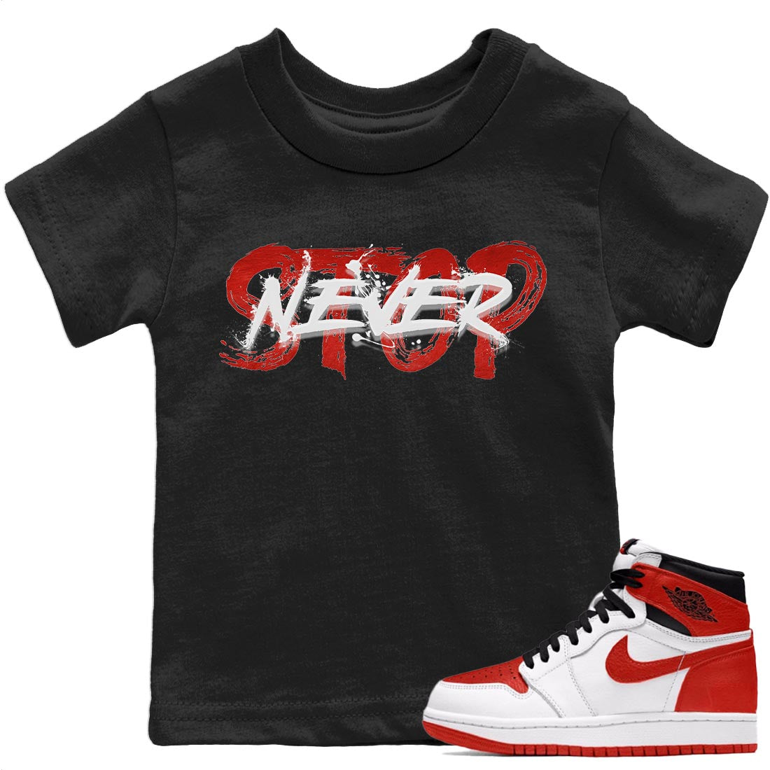 Never Stop Kids Tops - Air Jordan 1 Heritage
