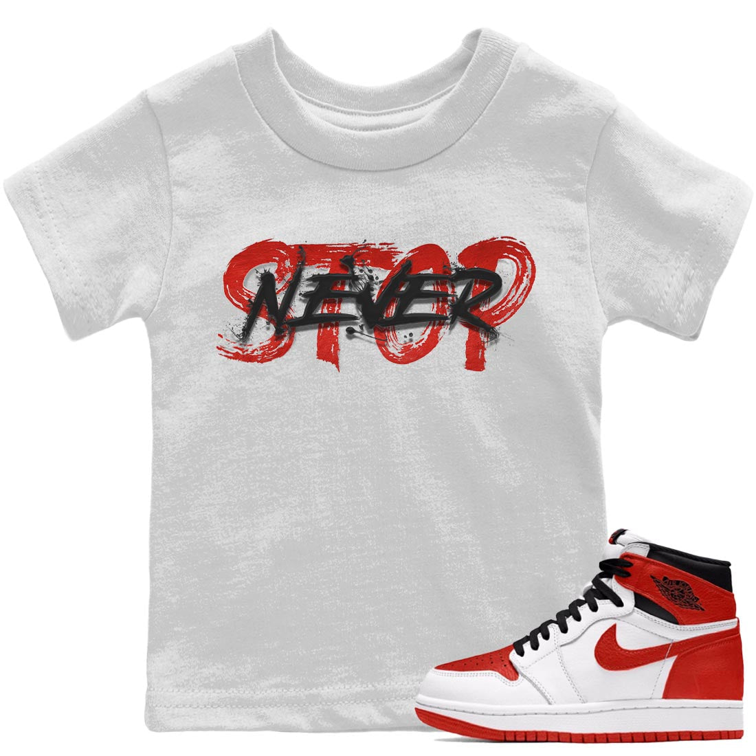 Never Stop Kids Tops - Air Jordan 1 Heritage