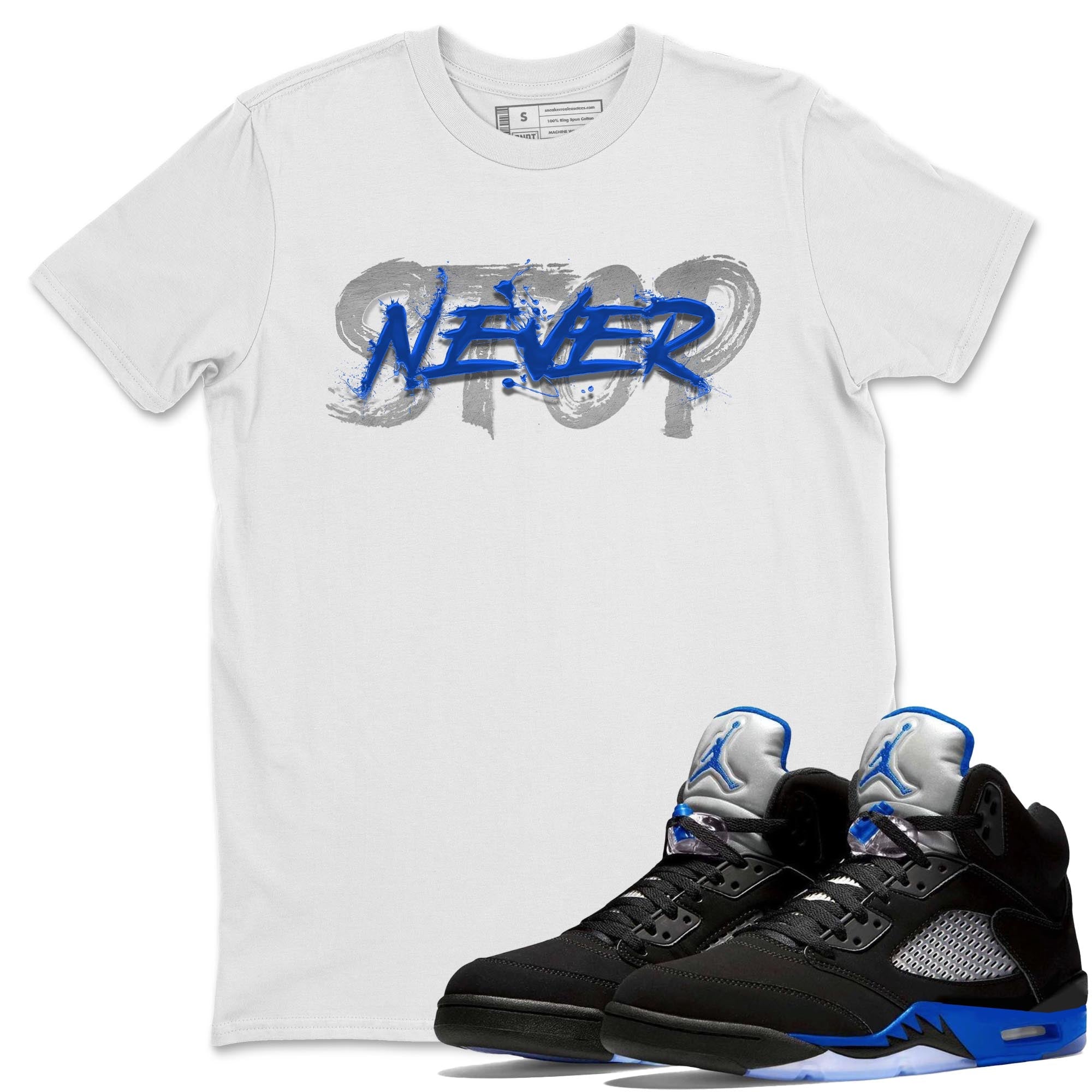 Never Stop Unisex Tops - Air Jordan 5 Racer Blue