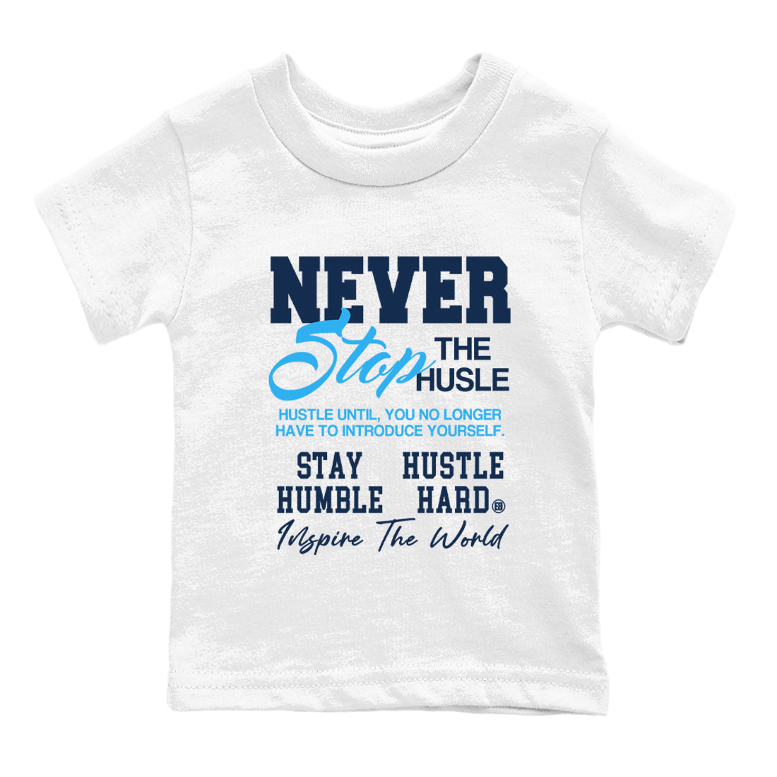 Never Stop The Hustle snkmatch Tees Kids - Air Jordan 1 Obsidian