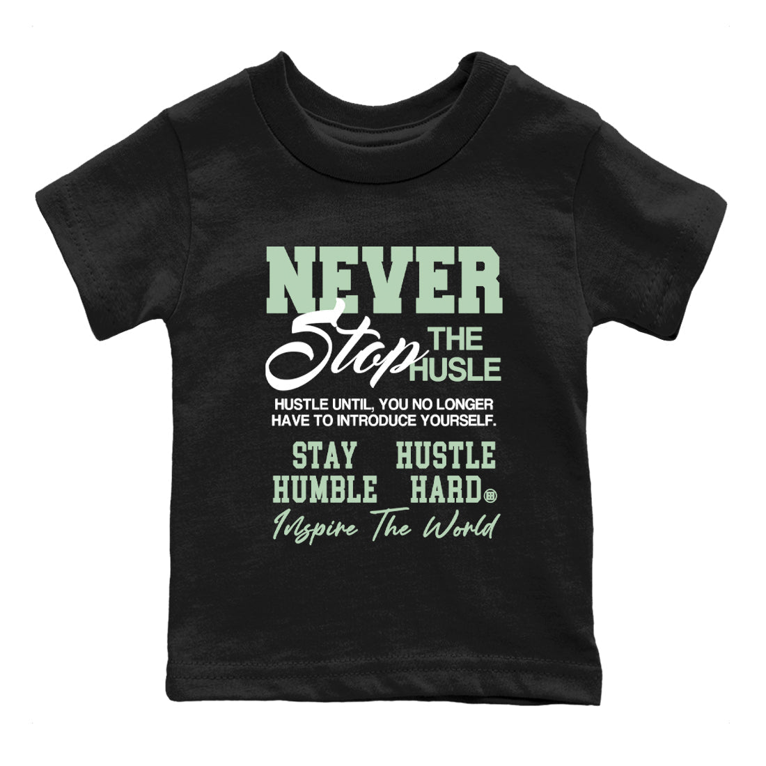 Never Stop The Hustle snkmatch Tees Kids - Air Jordan 4 Abundance