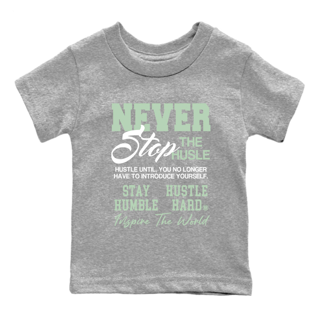 Never Stop The Hustle snkmatch Tees Kids - Air Jordan 4 Abundance