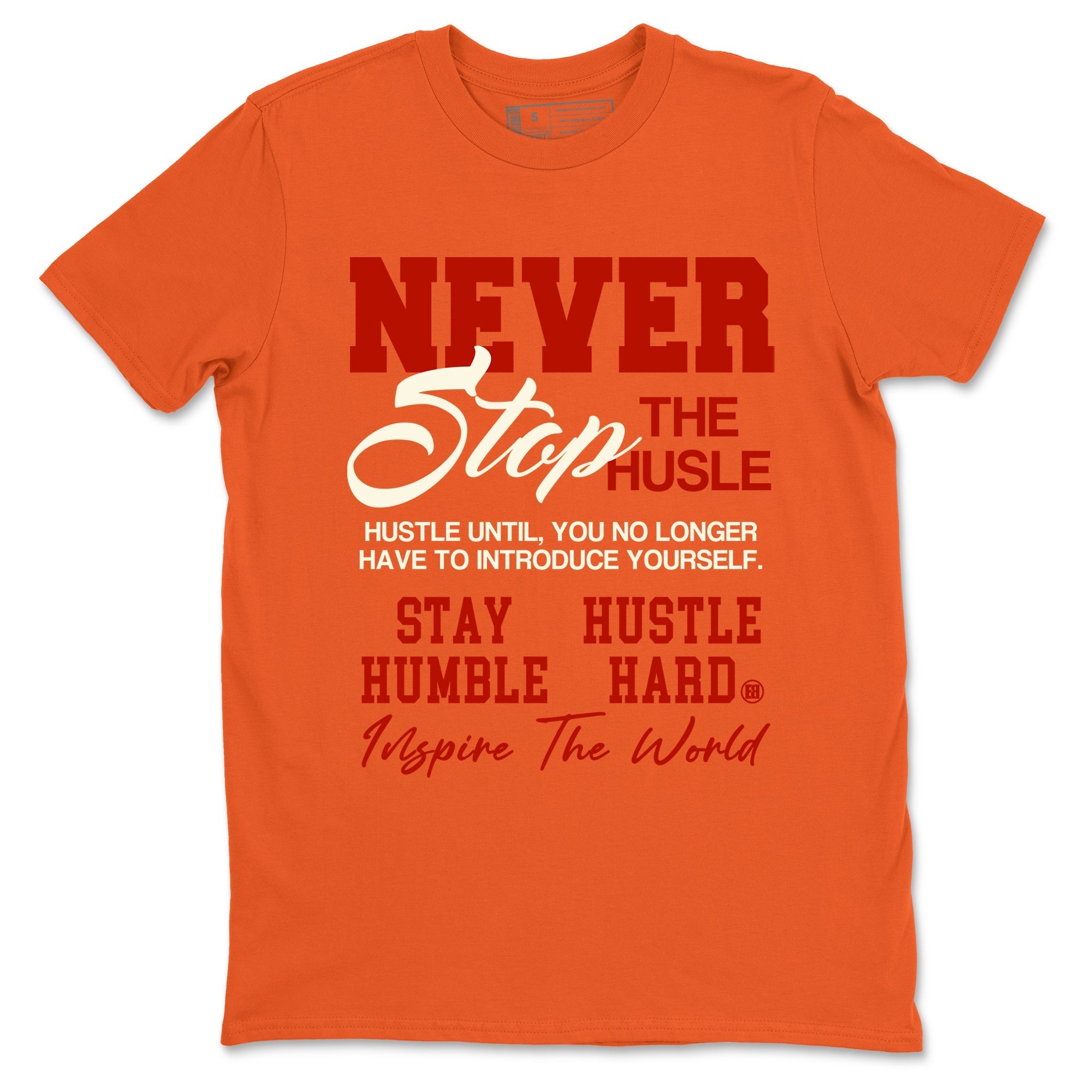 Never Stop The Hustle snkmatch Tees - Air Jordan 4 Brick By Brick