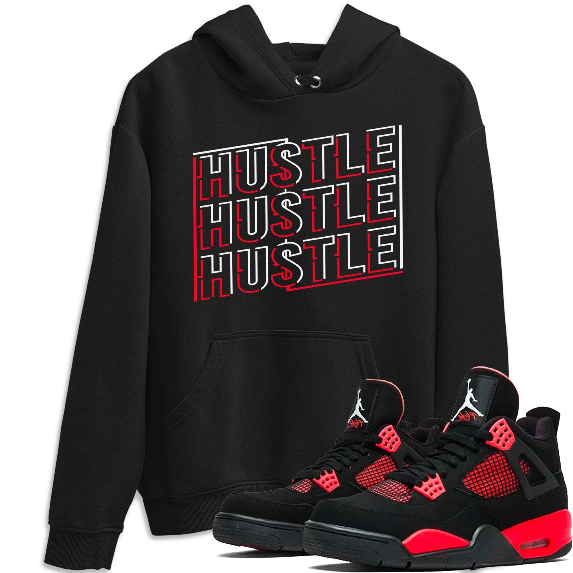 New Hustle Unisex Tops - Air Jordan 4 Red Thunder