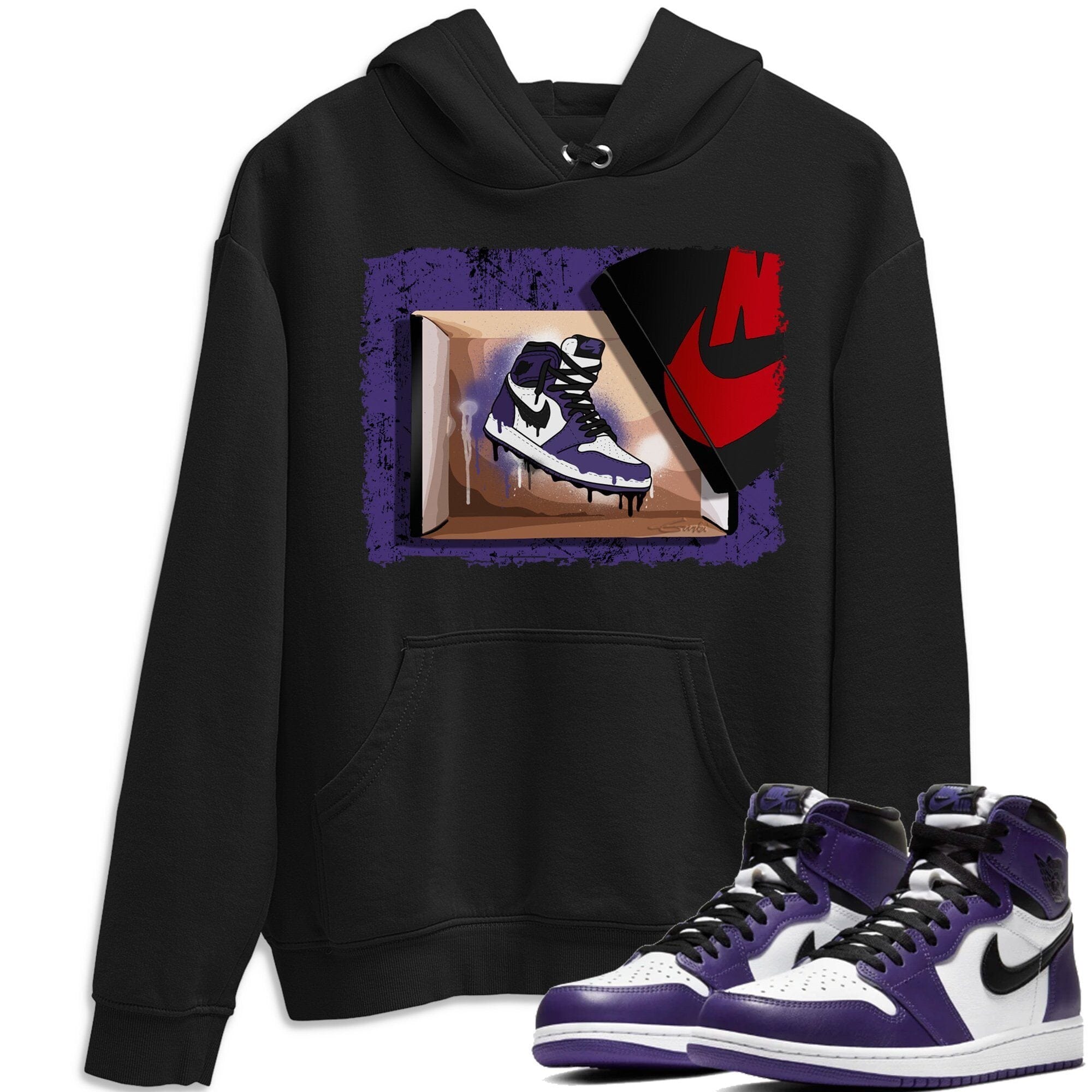 New Kicks Unisex Tops - Air Jordan 1 Court Purple