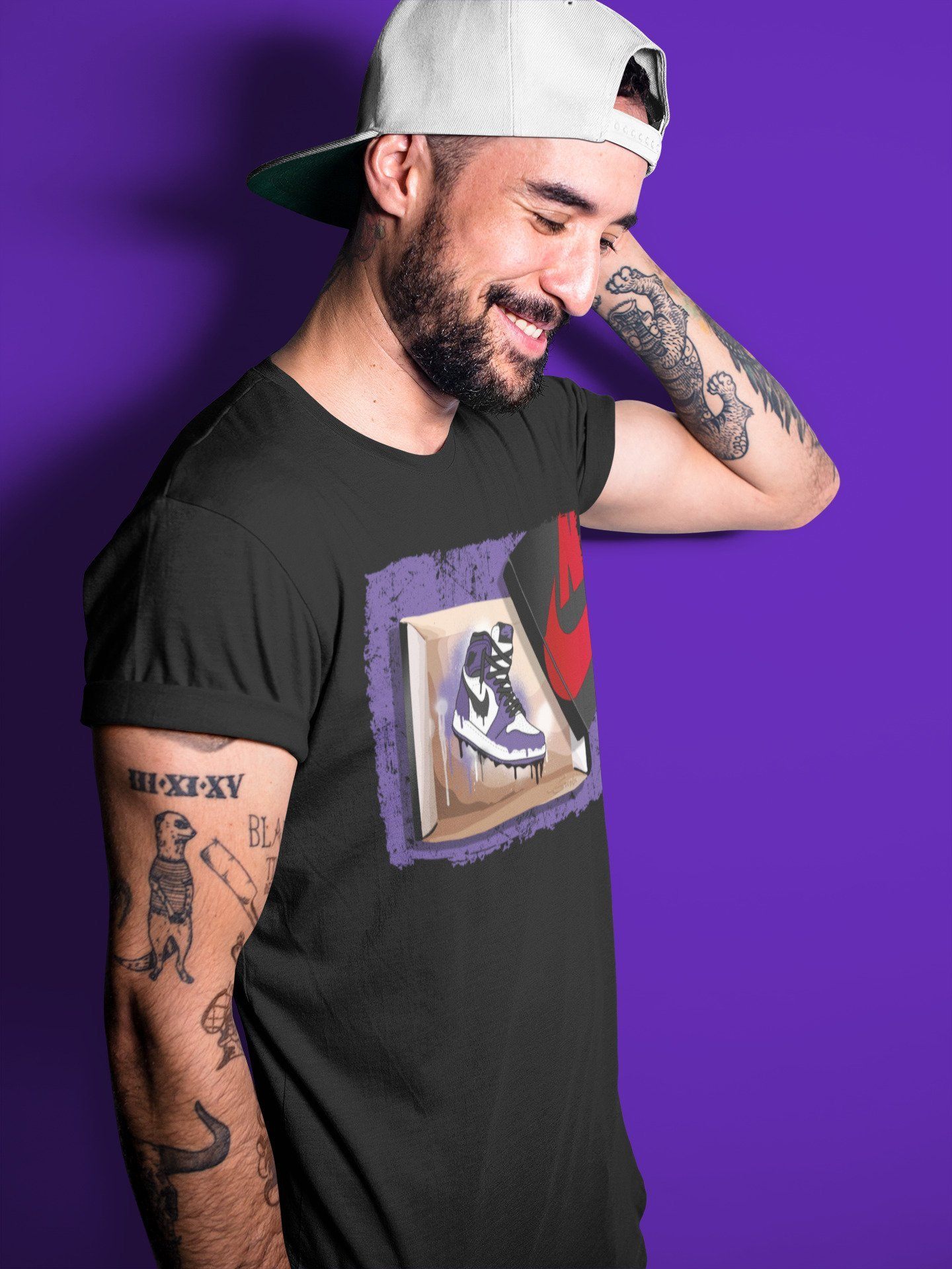 New Kicks Unisex Tops - Air Jordan 1 Court Purple