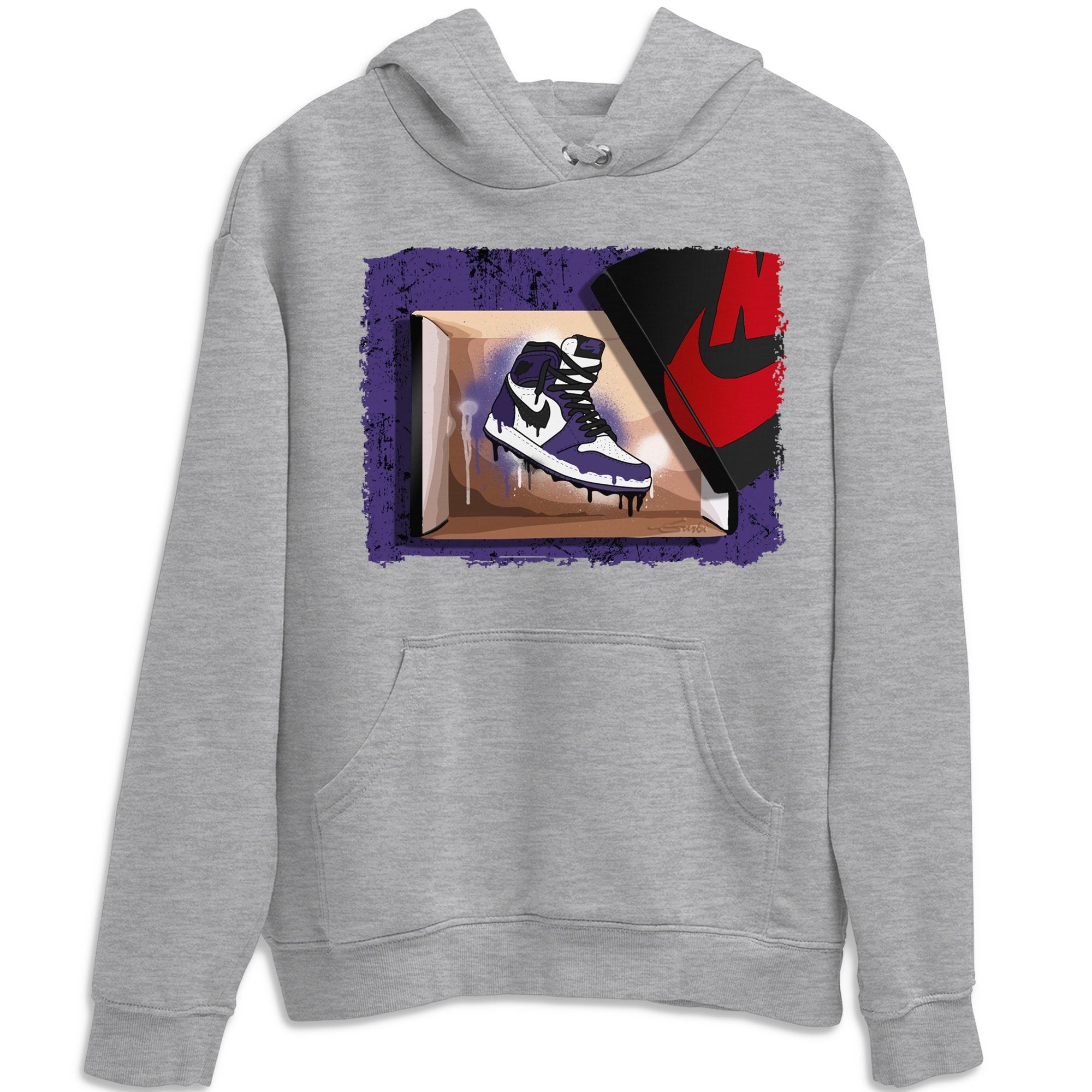 New Kicks Unisex Tops - Air Jordan 1 Court Purple