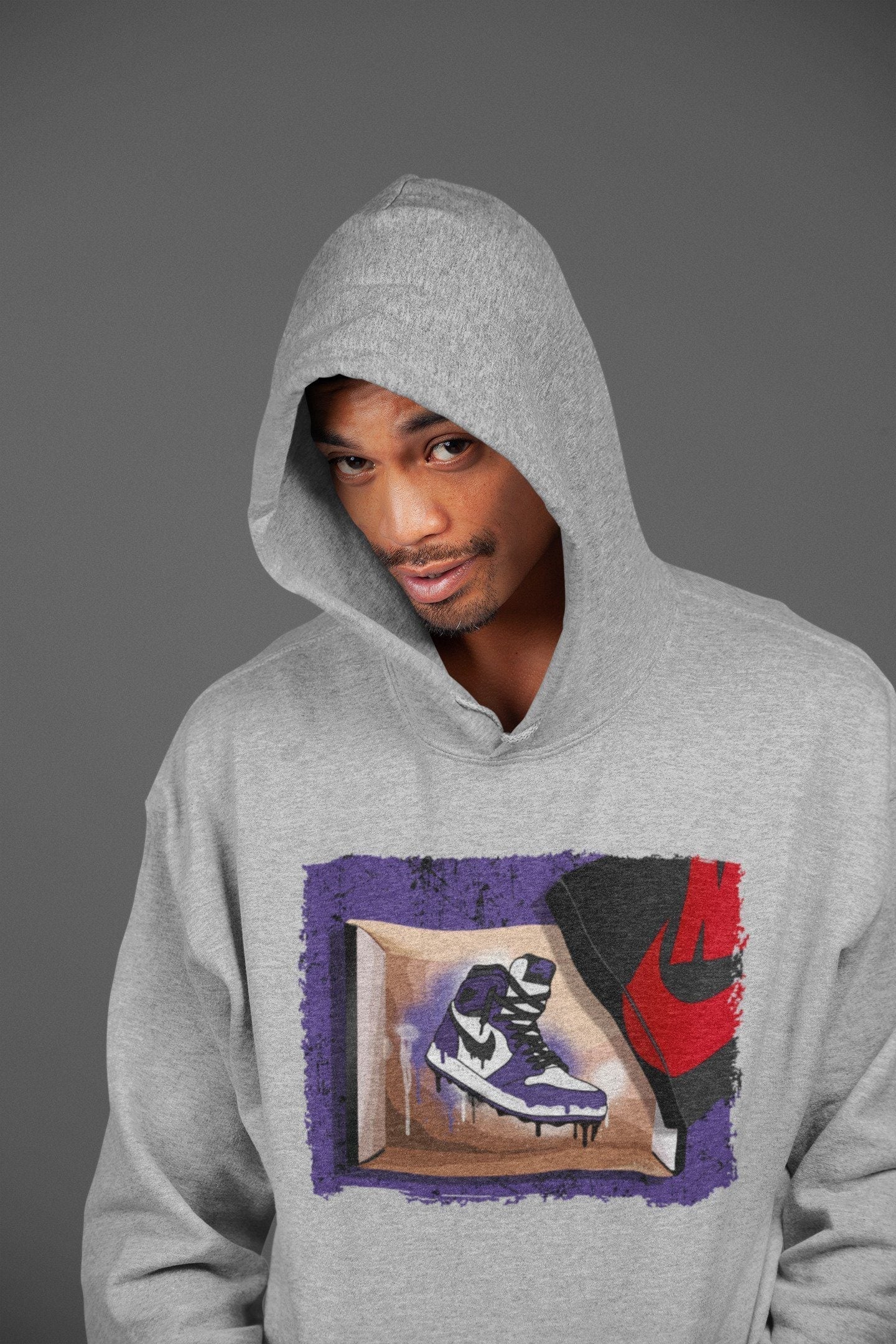 New Kicks Unisex Tops - Air Jordan 1 Court Purple