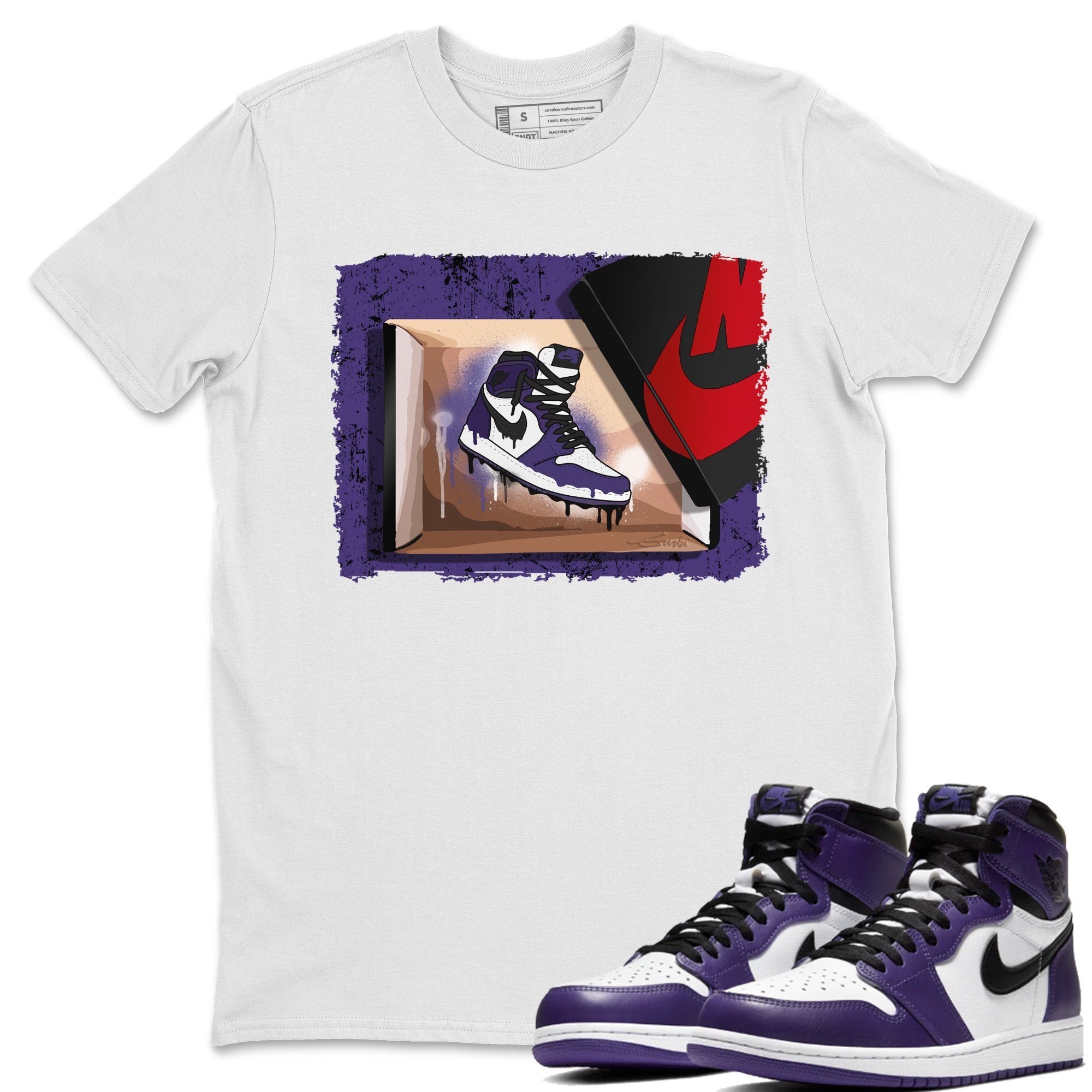 New Kicks Unisex Tops - Air Jordan 1 Court Purple