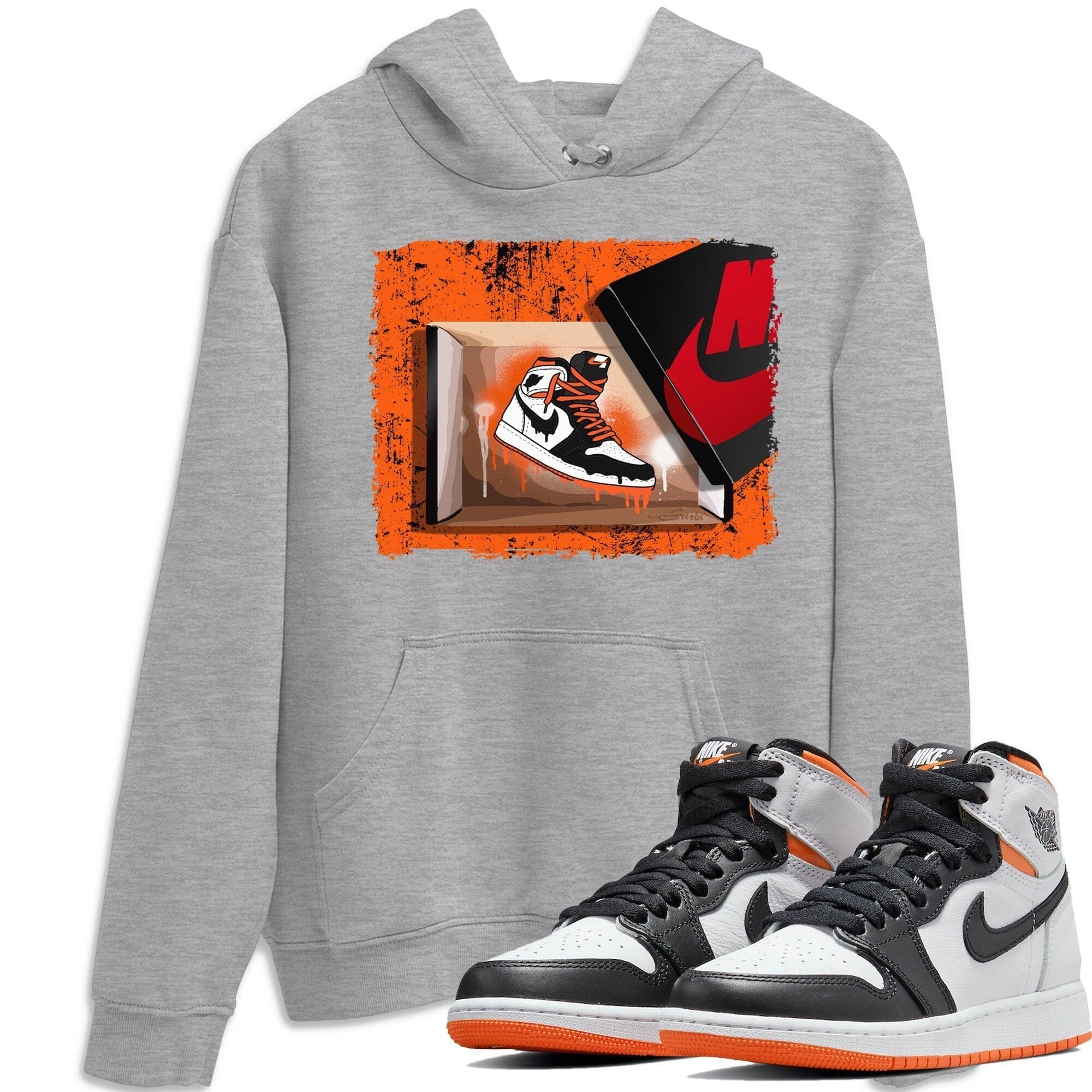 New Kicks Unisex Tops - Air Jordan 1 Electro Orange