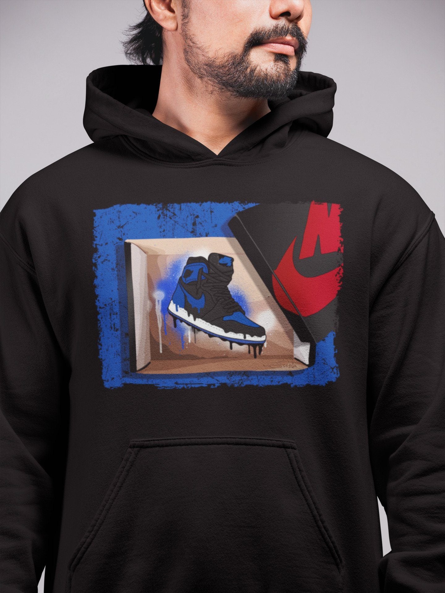 New Kicks Unisex Tops - Air Jordan 1 Royal Black