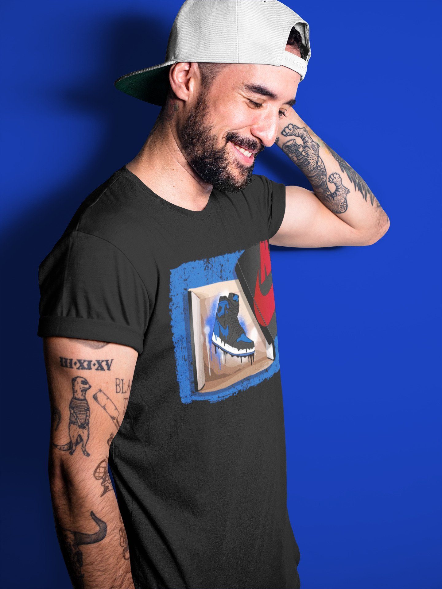 New Kicks Unisex Tops - Air Jordan 1 Royal Black