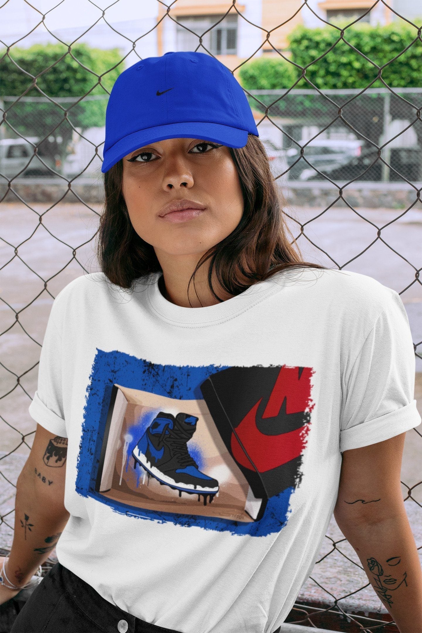 New Kicks Unisex Tops - Air Jordan 1 Royal Black