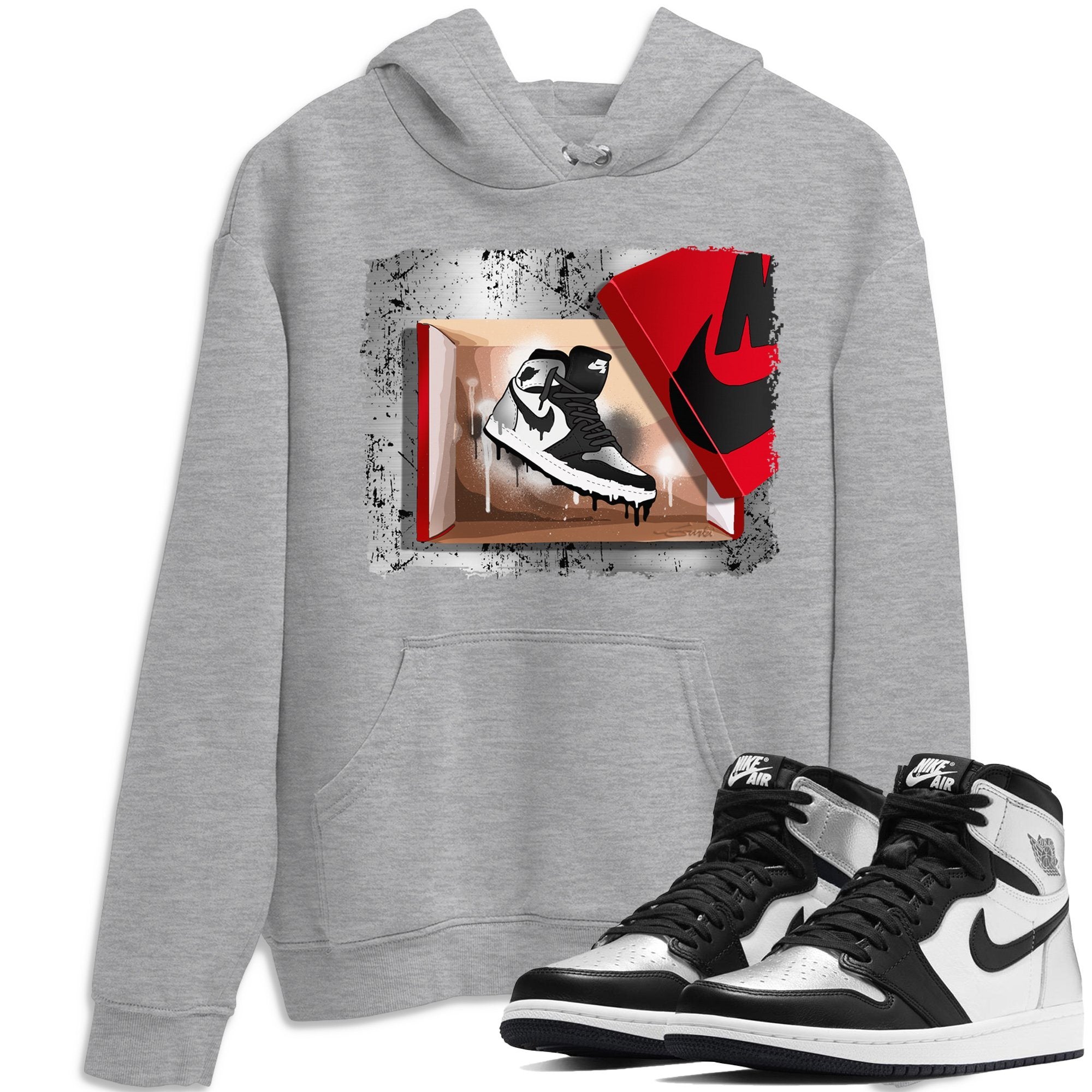 New Kicks Unisex Tops - Air Jordan 1 Silver Toe