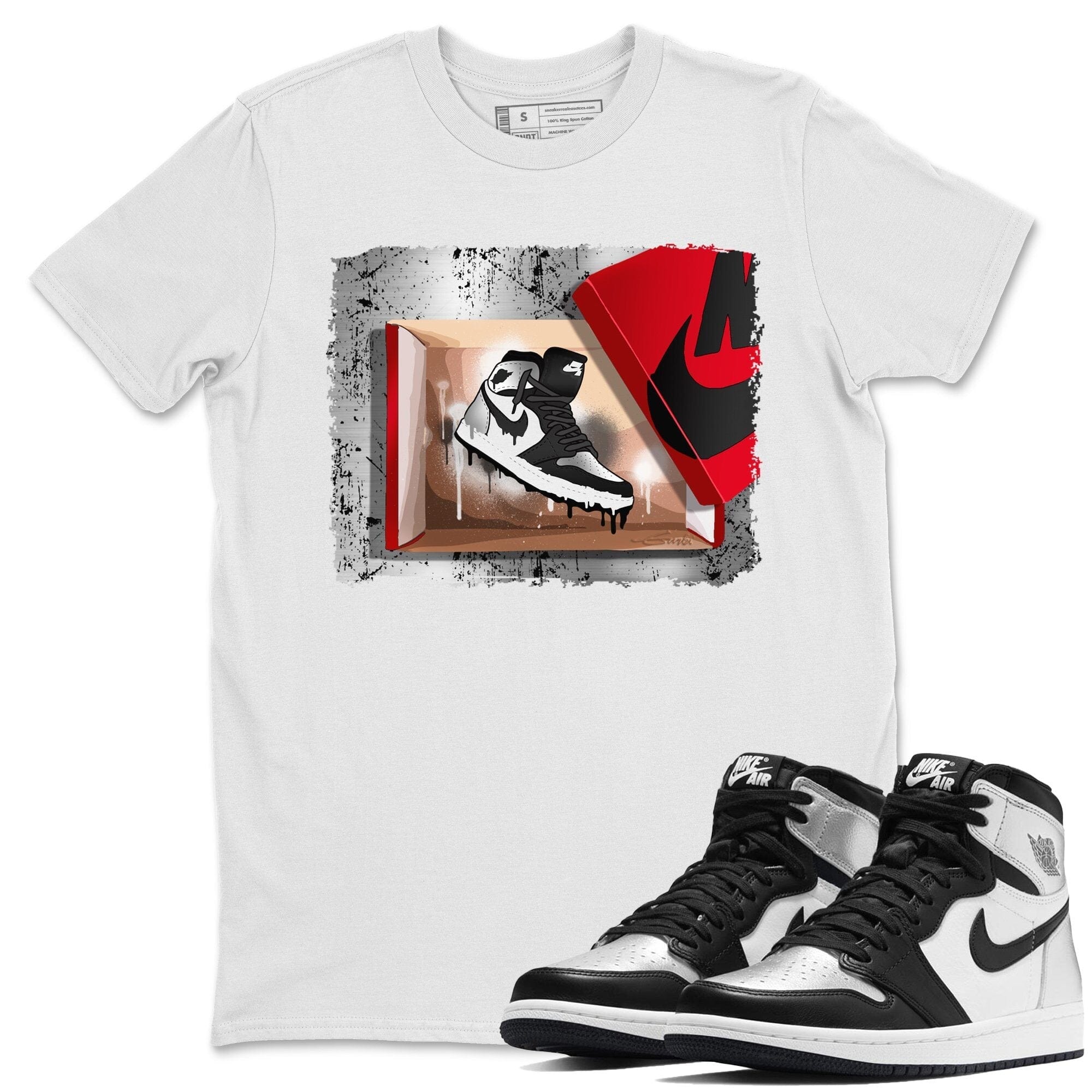 New Kicks Unisex Tops - Air Jordan 1 Silver Toe