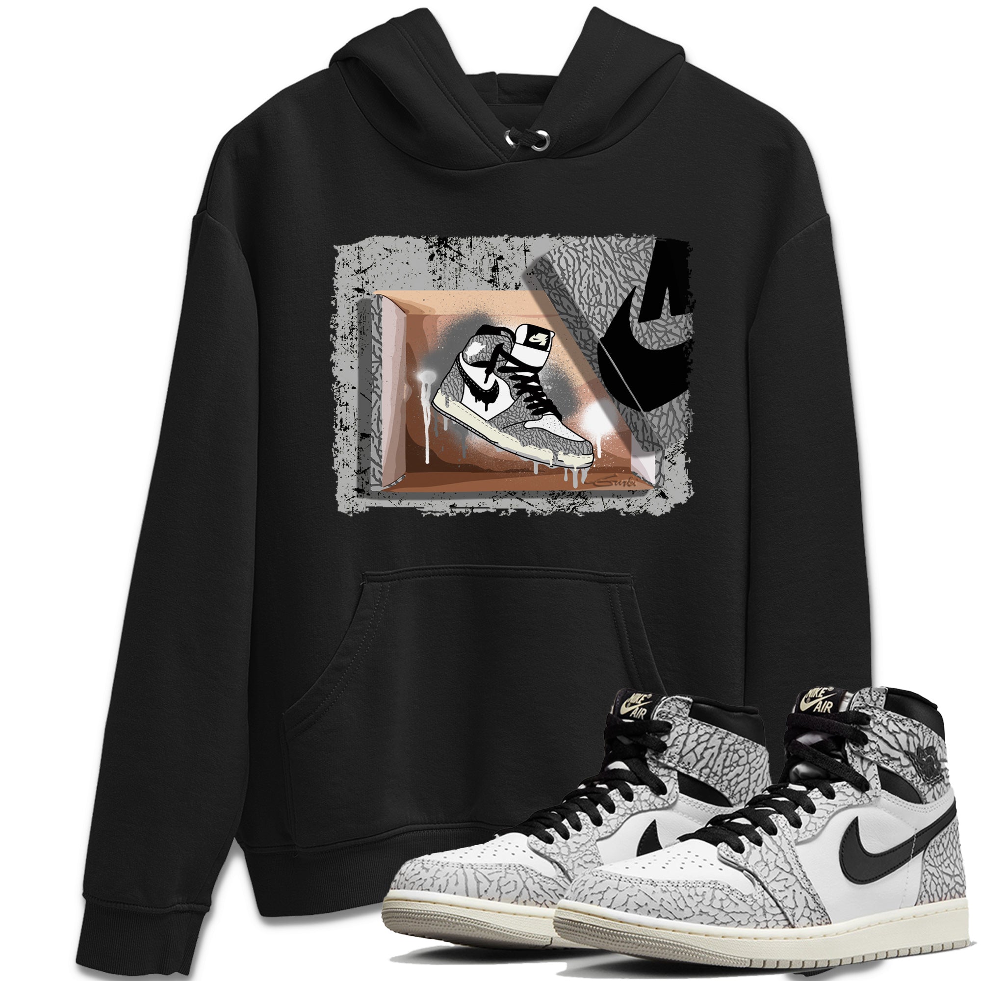 New Kicks Unisex Tops - Air Jordan 1 White Cement