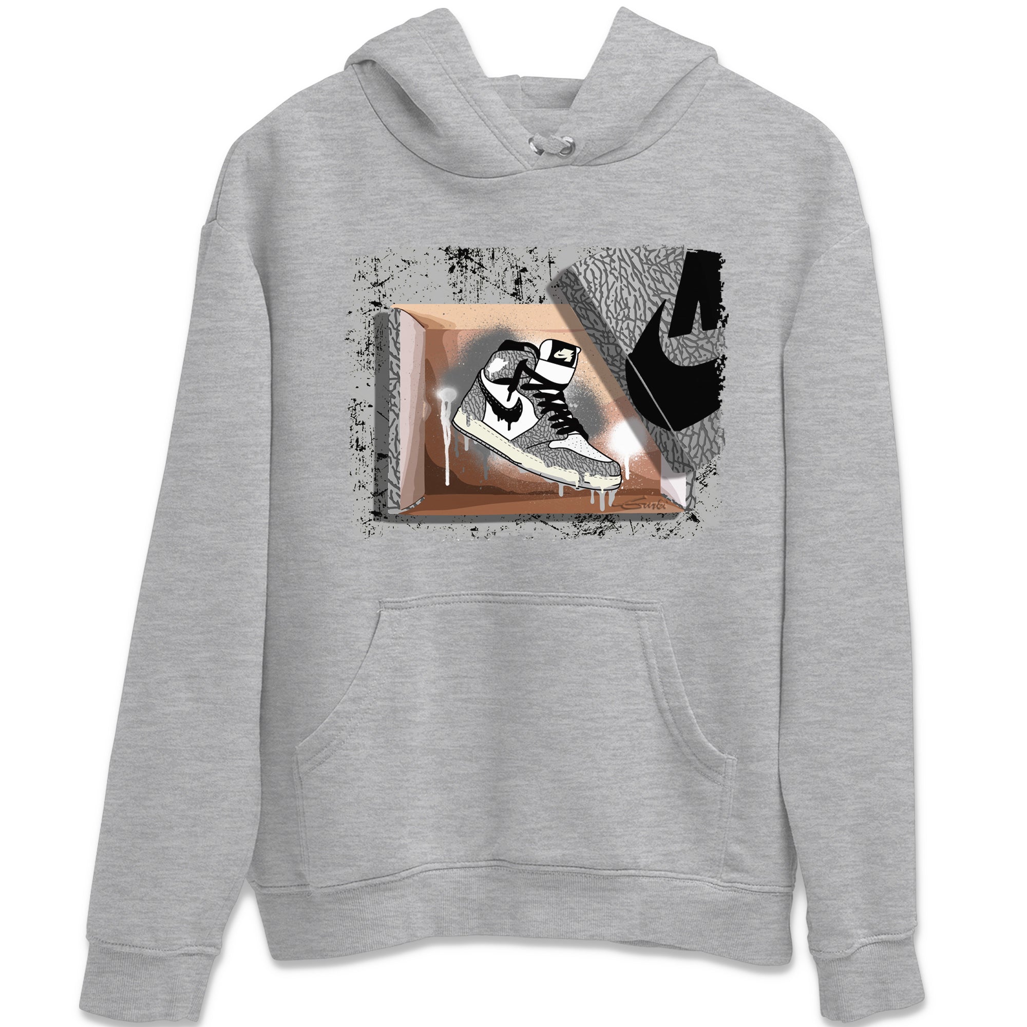 New Kicks Unisex Tops - Air Jordan 1 White Cement