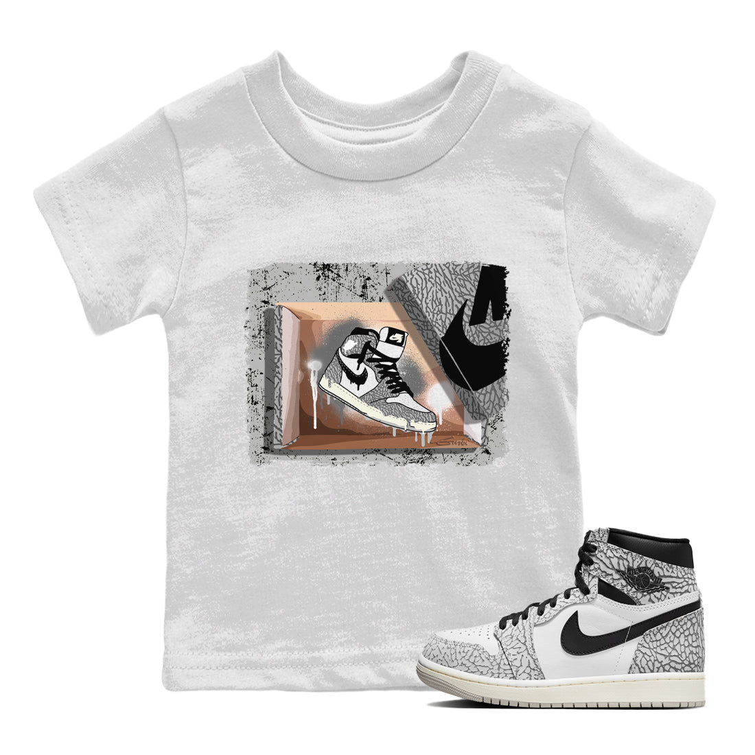 New Kicks Kids Tops - Air Jordan 1 White Cement