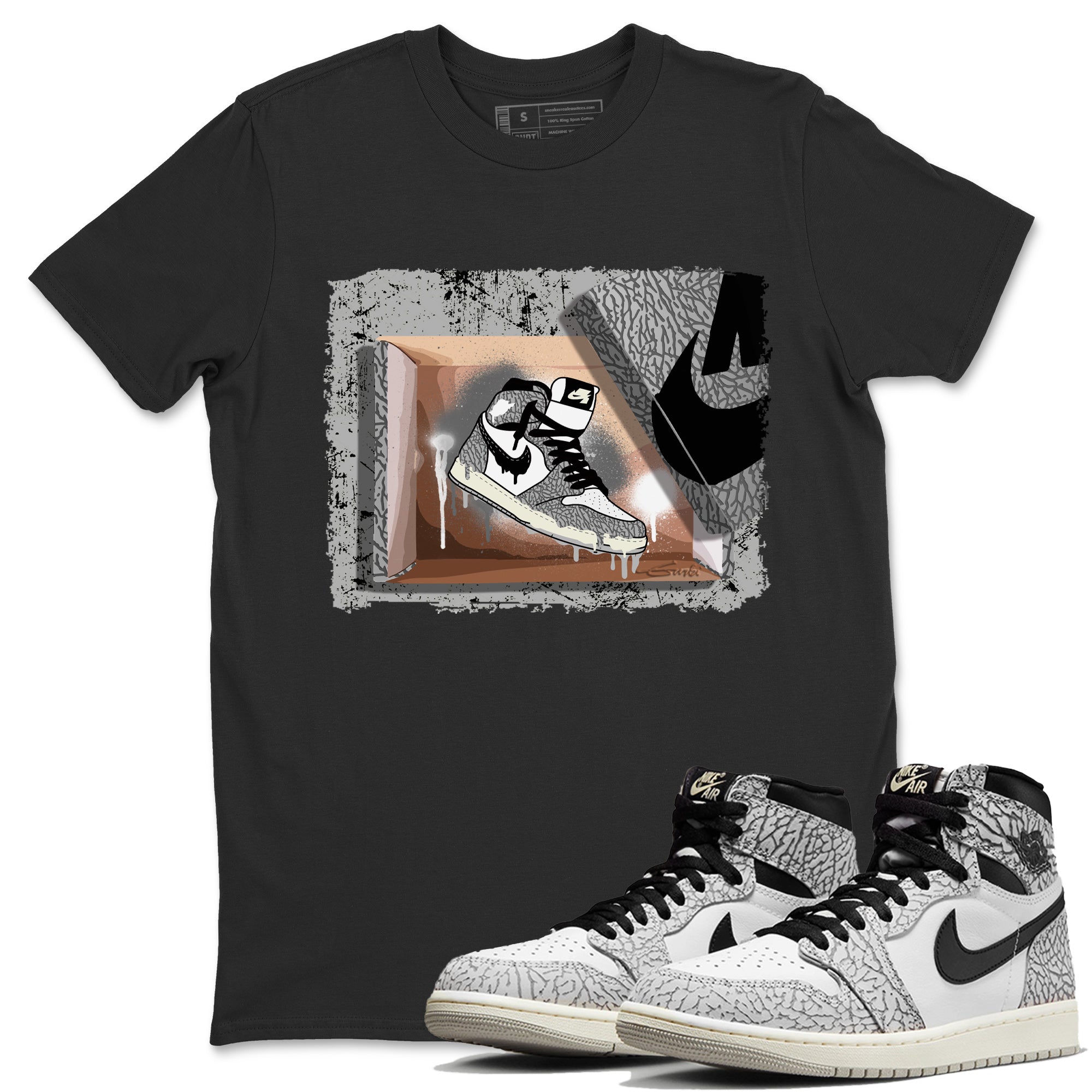 New Kicks Unisex Tops - Air Jordan 1 White Cement