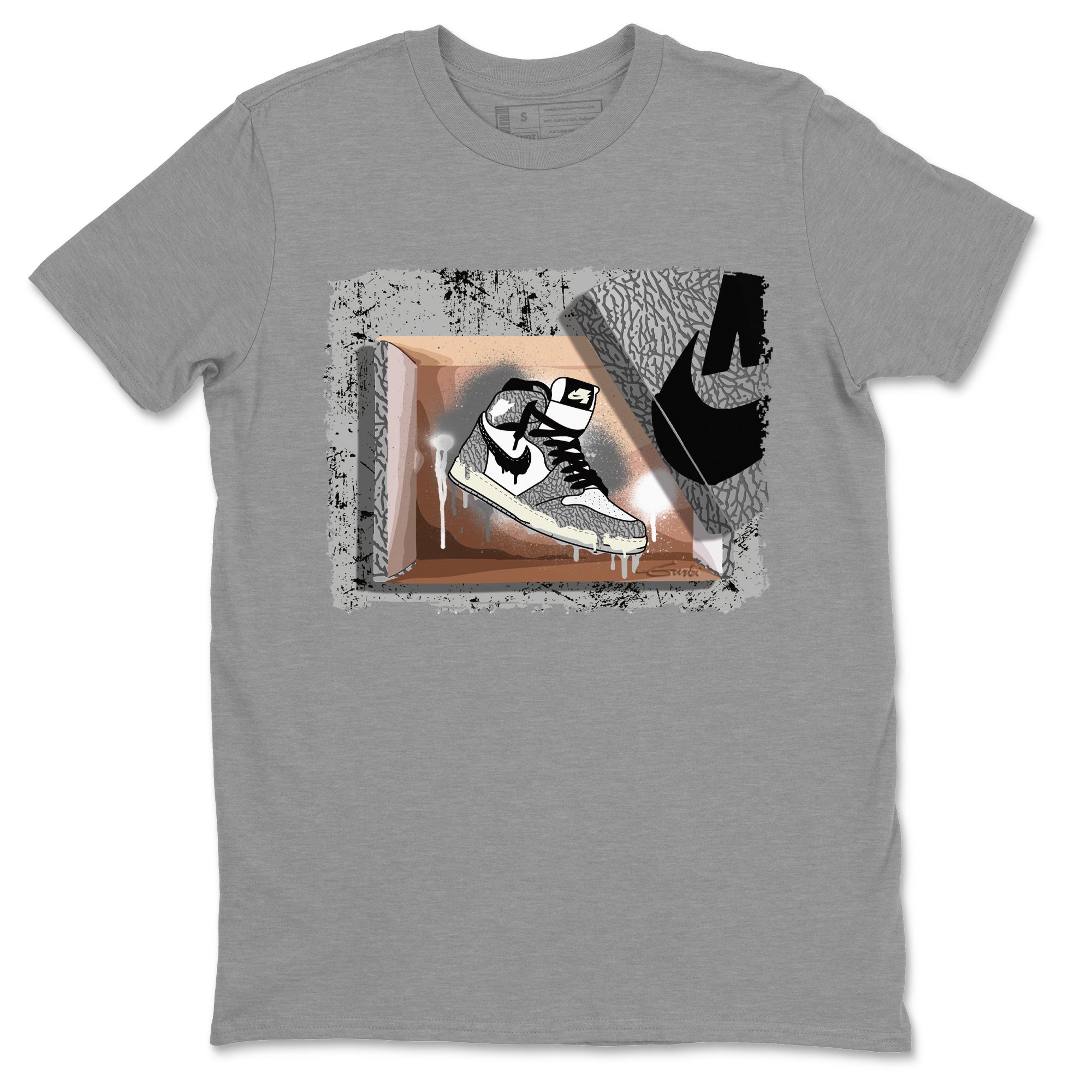 New Kicks Unisex Tops - Air Jordan 1 White Cement