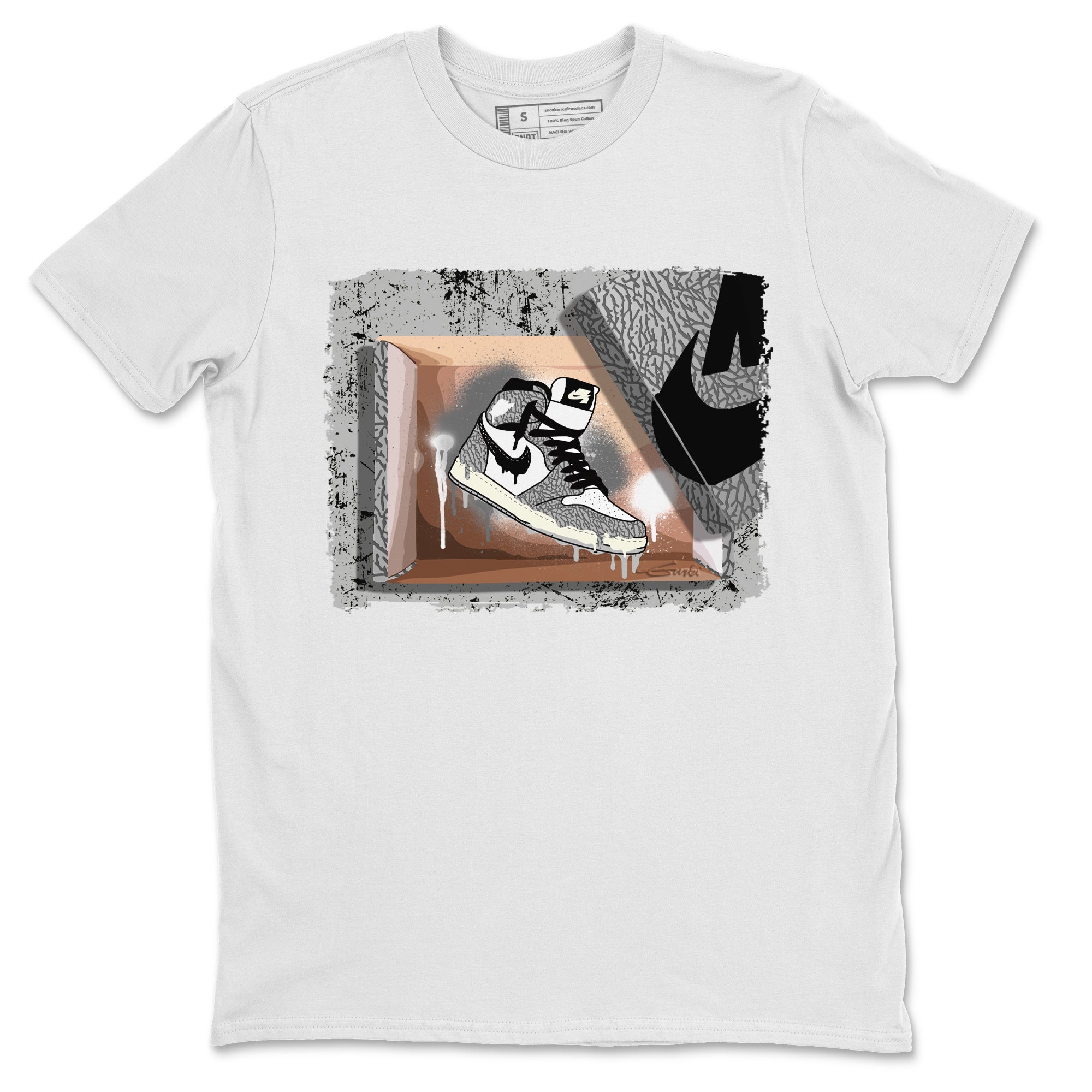 New Kicks Unisex Tops - Air Jordan 1 White Cement