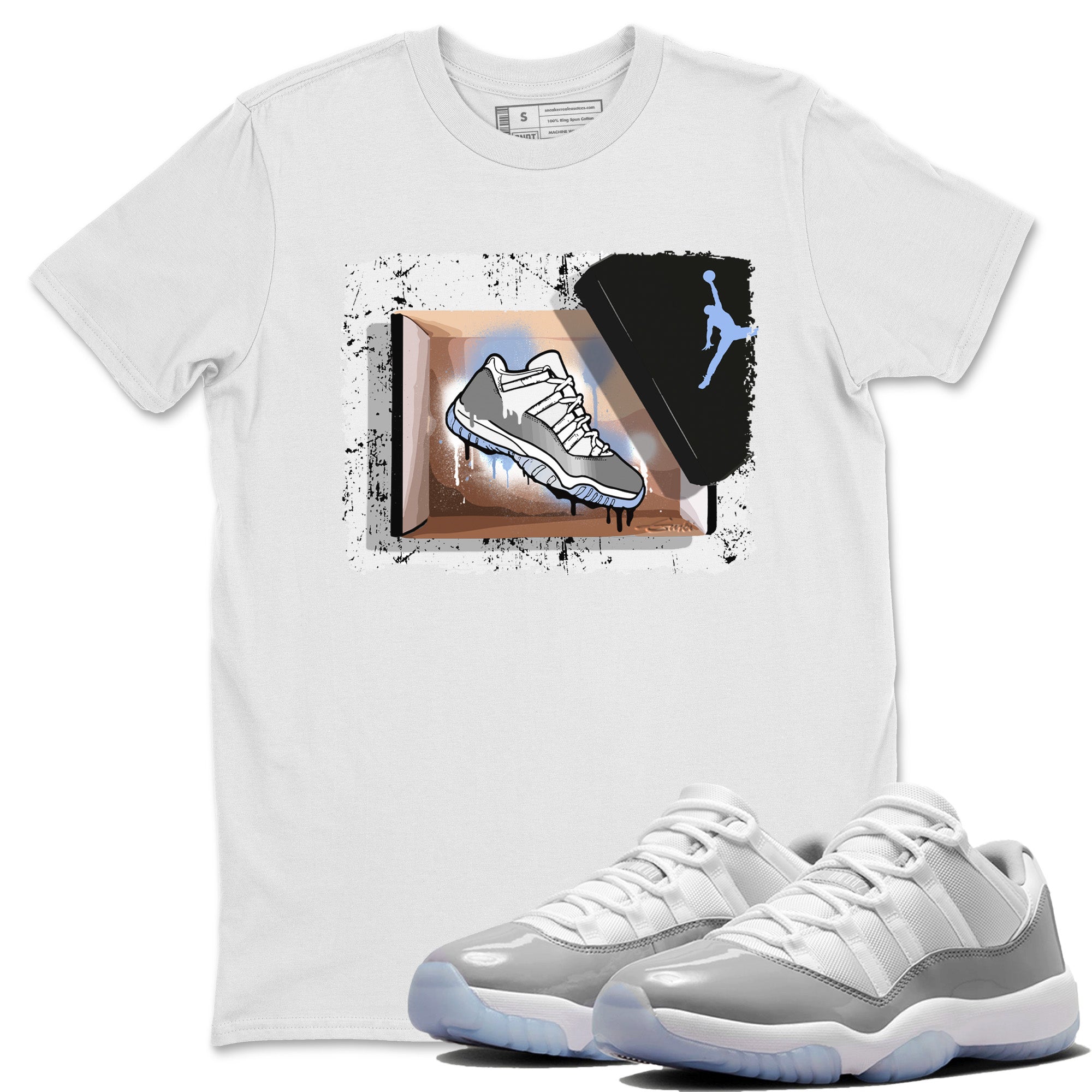 New Kicks Unisex Tops - Air Jordan 11 White Cement