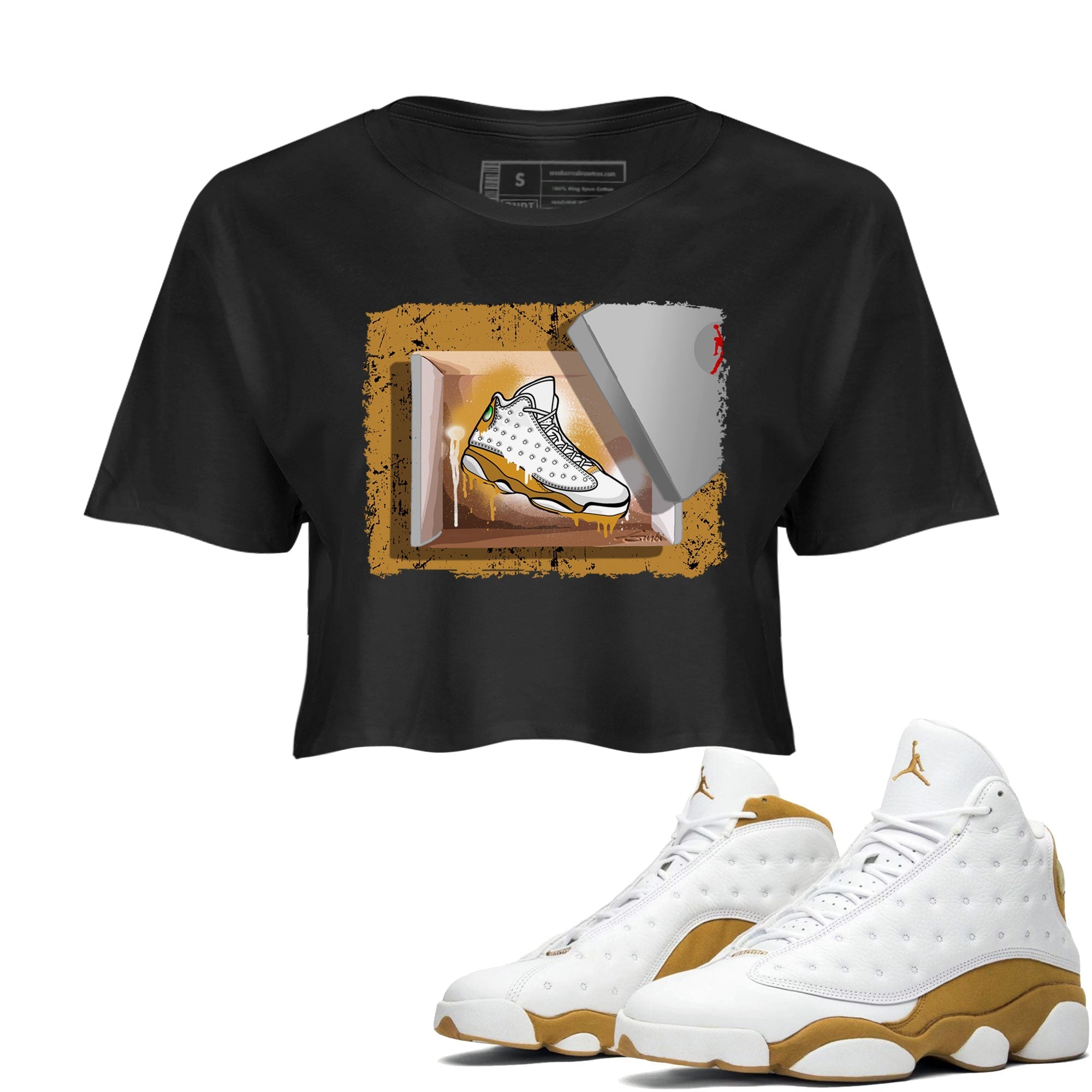 New Kicks snkmatch Women's Top - Air Jordan 13 Wheat