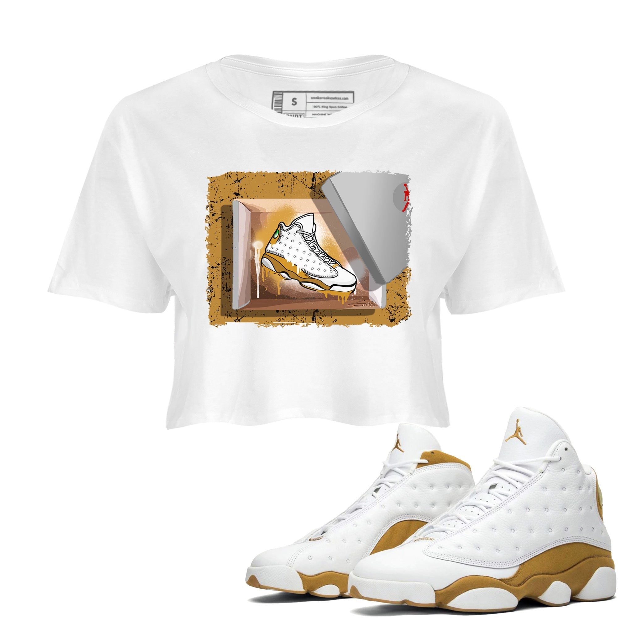 New Kicks snkmatch Women's Top - Air Jordan 13 Wheat