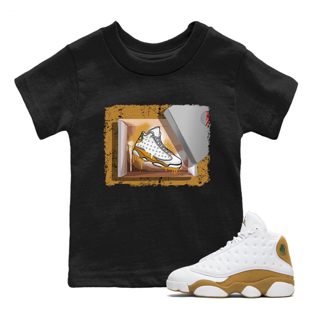 New Kicks snkmatch Tee Kids - Air Jordan 13 Wheat