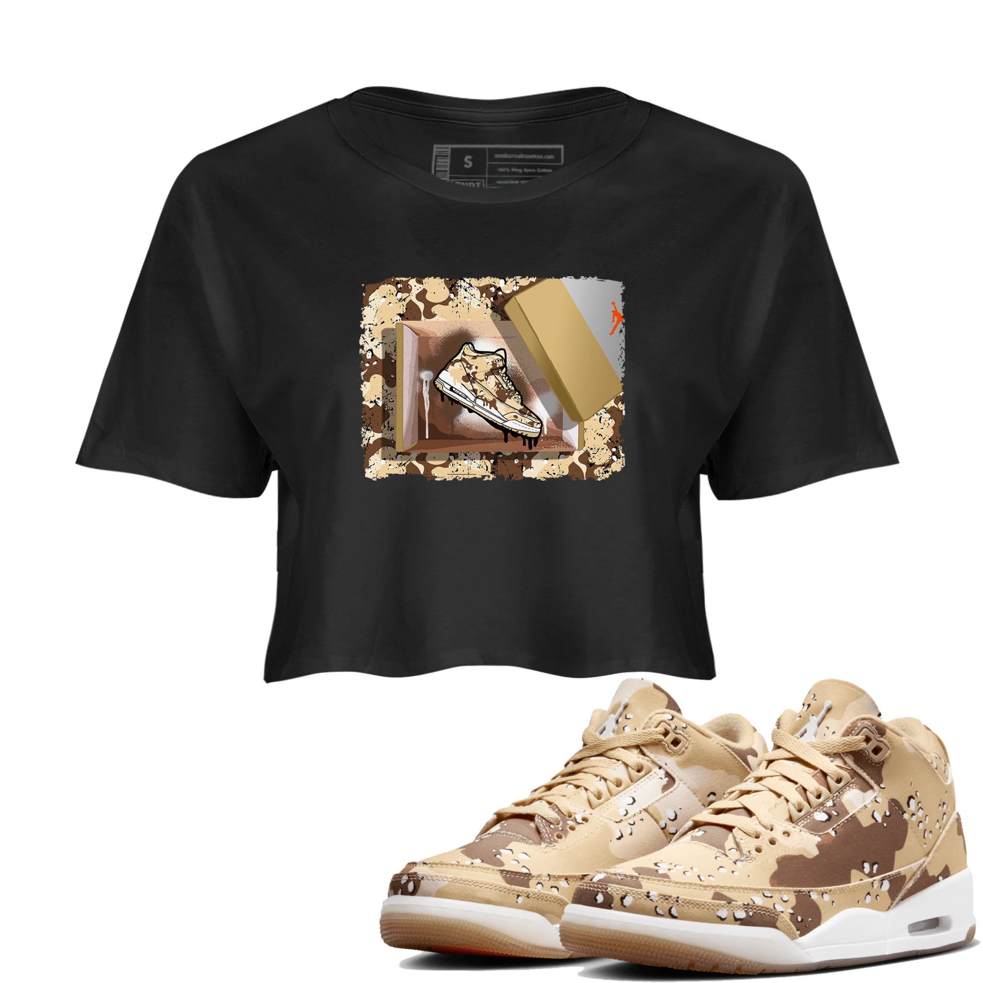 New Kicks snkmatch Women's Top - Air Jordan 3 Desert Camo