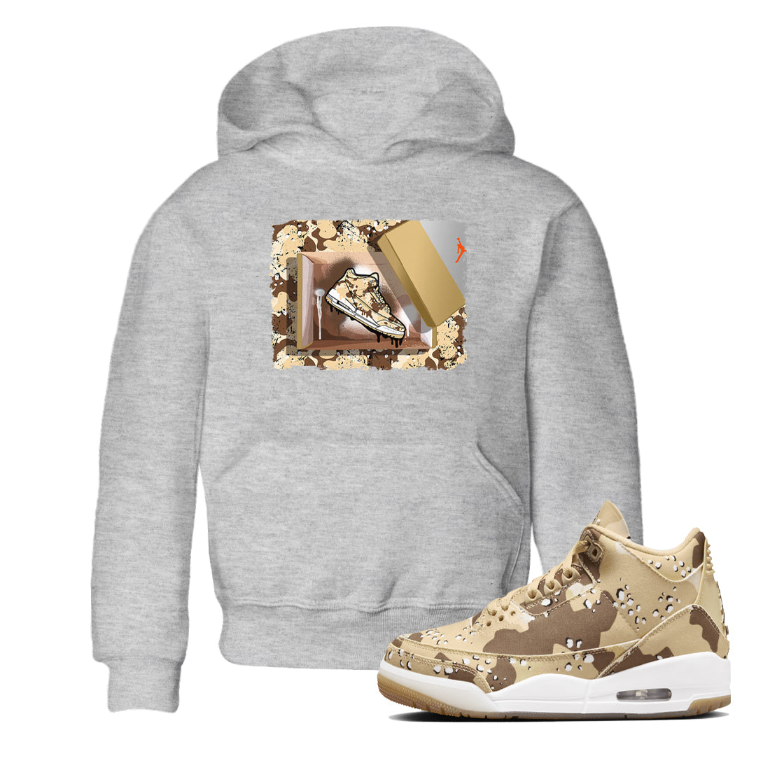 New Kicks snkmatch Tees Kids - Air Jordan 3 Desert Camo
