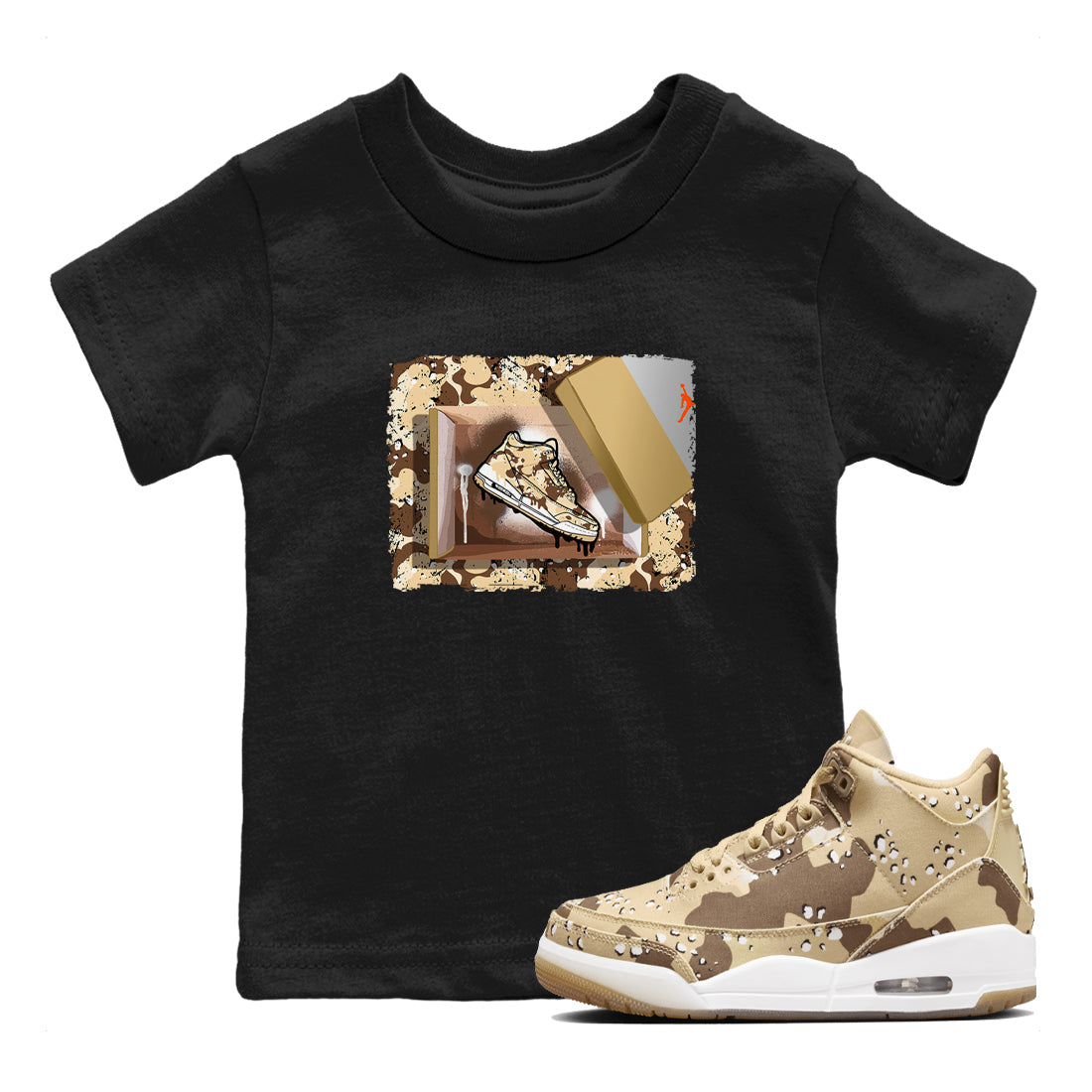 New Kicks snkmatch Tees Kids - Air Jordan 3 Desert Camo