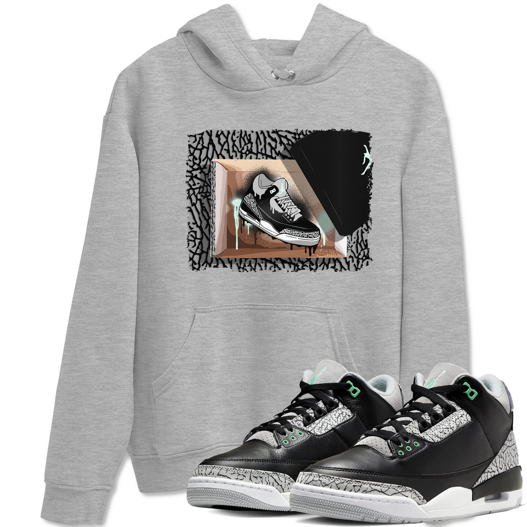 New Kicks snkmatch Tees - Air Jordan 3 Green Glow