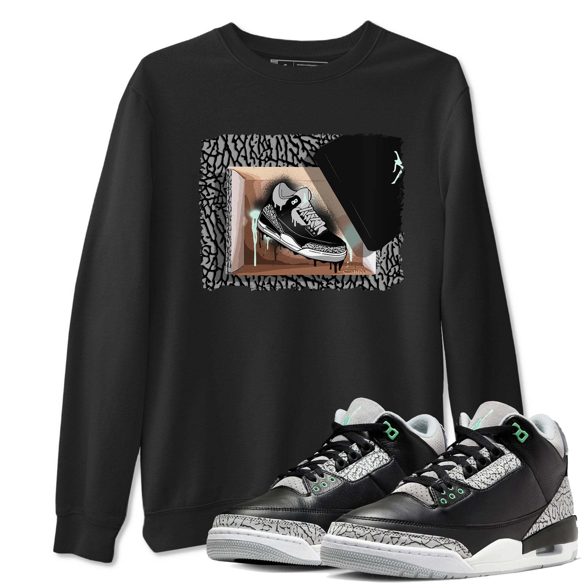New Kicks snkmatch Tees - Air Jordan 3 Green Glow