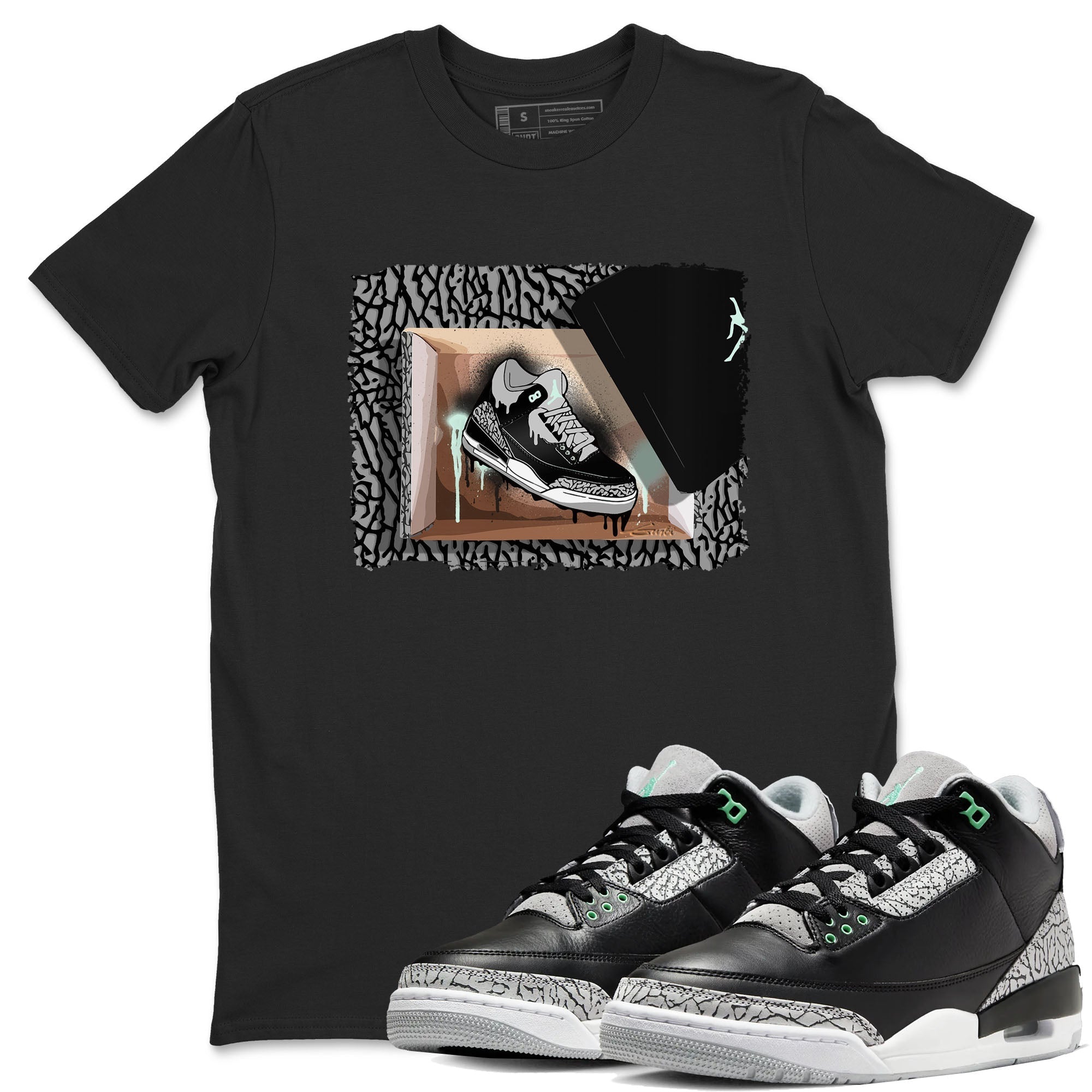 New Kicks snkmatch Tees - Air Jordan 3 Green Glow