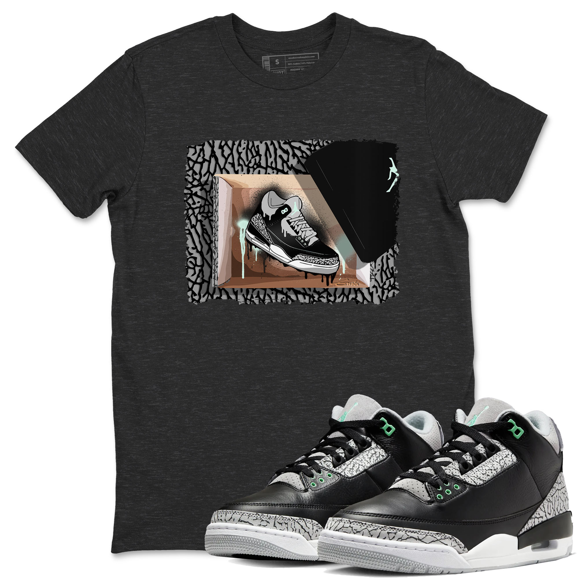 New Kicks snkmatch Tees - Air Jordan 3 Green Glow