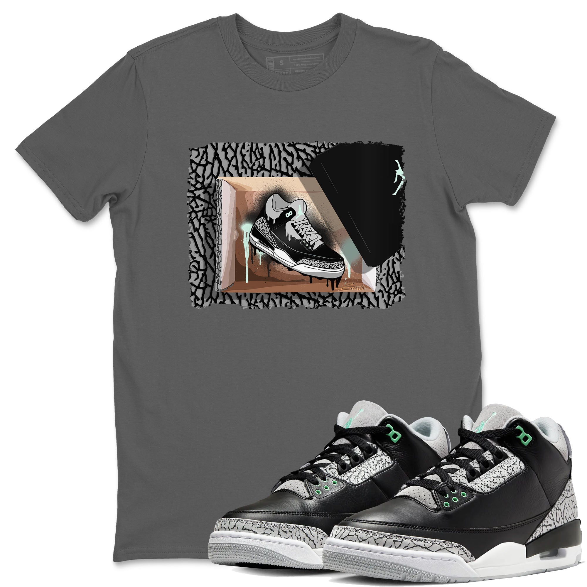 New Kicks snkmatch Tees - Air Jordan 3 Green Glow