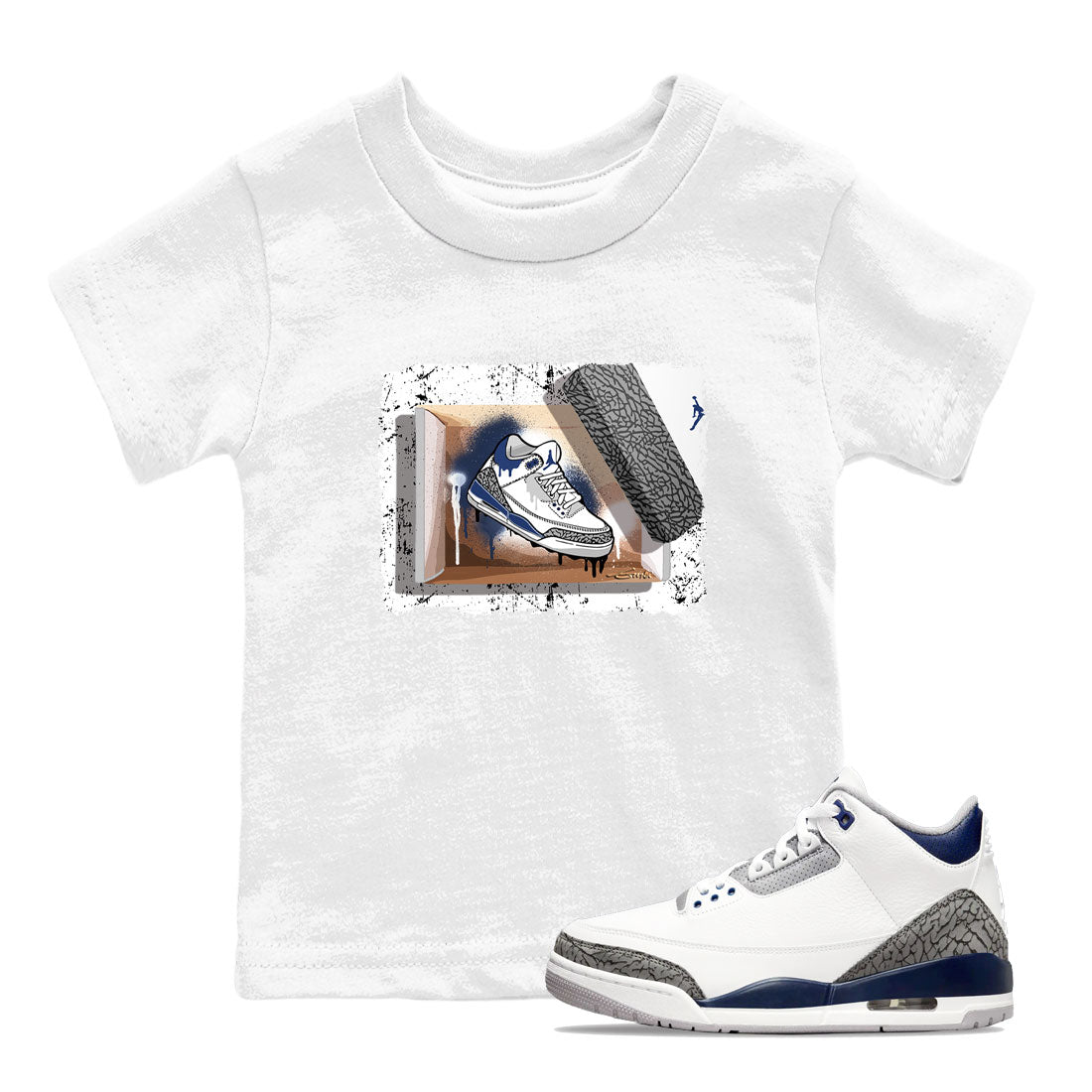 New Kicks snkmatch Tees Kids - Air Jordan 3 Midnight Navy 2023