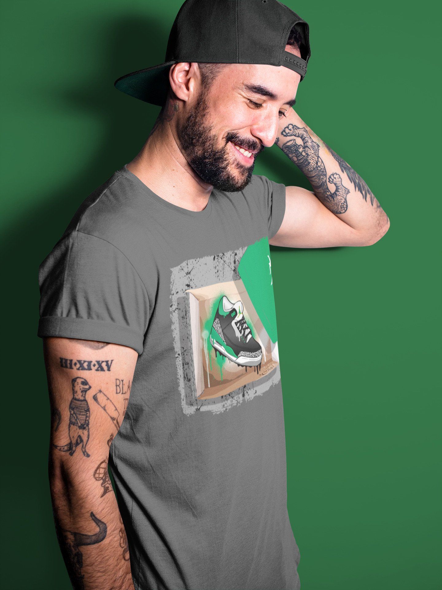 New Kicks Unisex Tops - Air Jordan 3 Pine Green